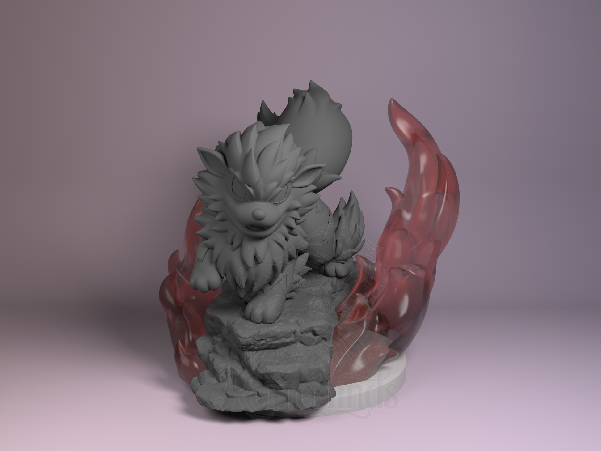 Chibi Arcanine – Pokémon (Chibi by Nomnom Figures) – 3D printed resin figure