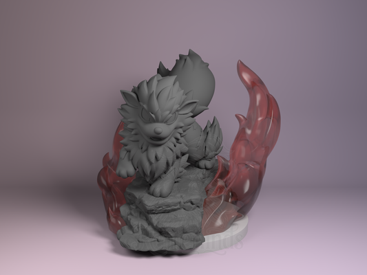 Chibi Arcanine – Pokémon (Chibi by Nomnom Figures) – 3D printed resin figure