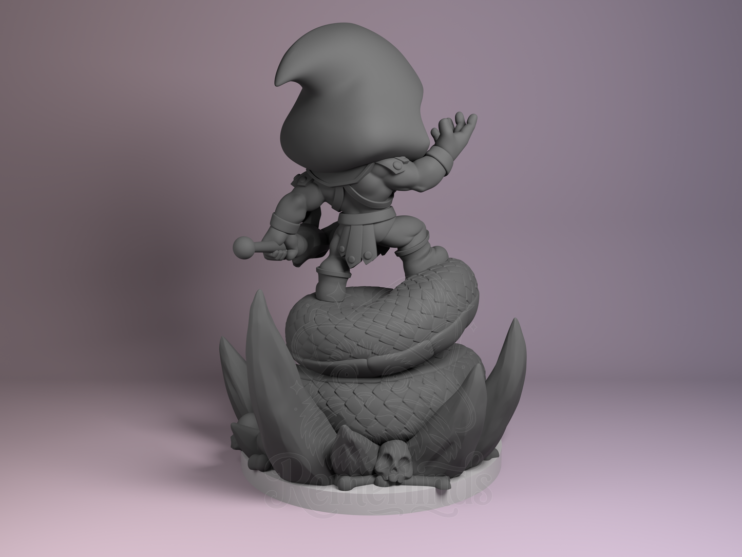 Chibi Skeletor – He-Man (Chibi by Nomnom Figures) – 3D printed resin figure