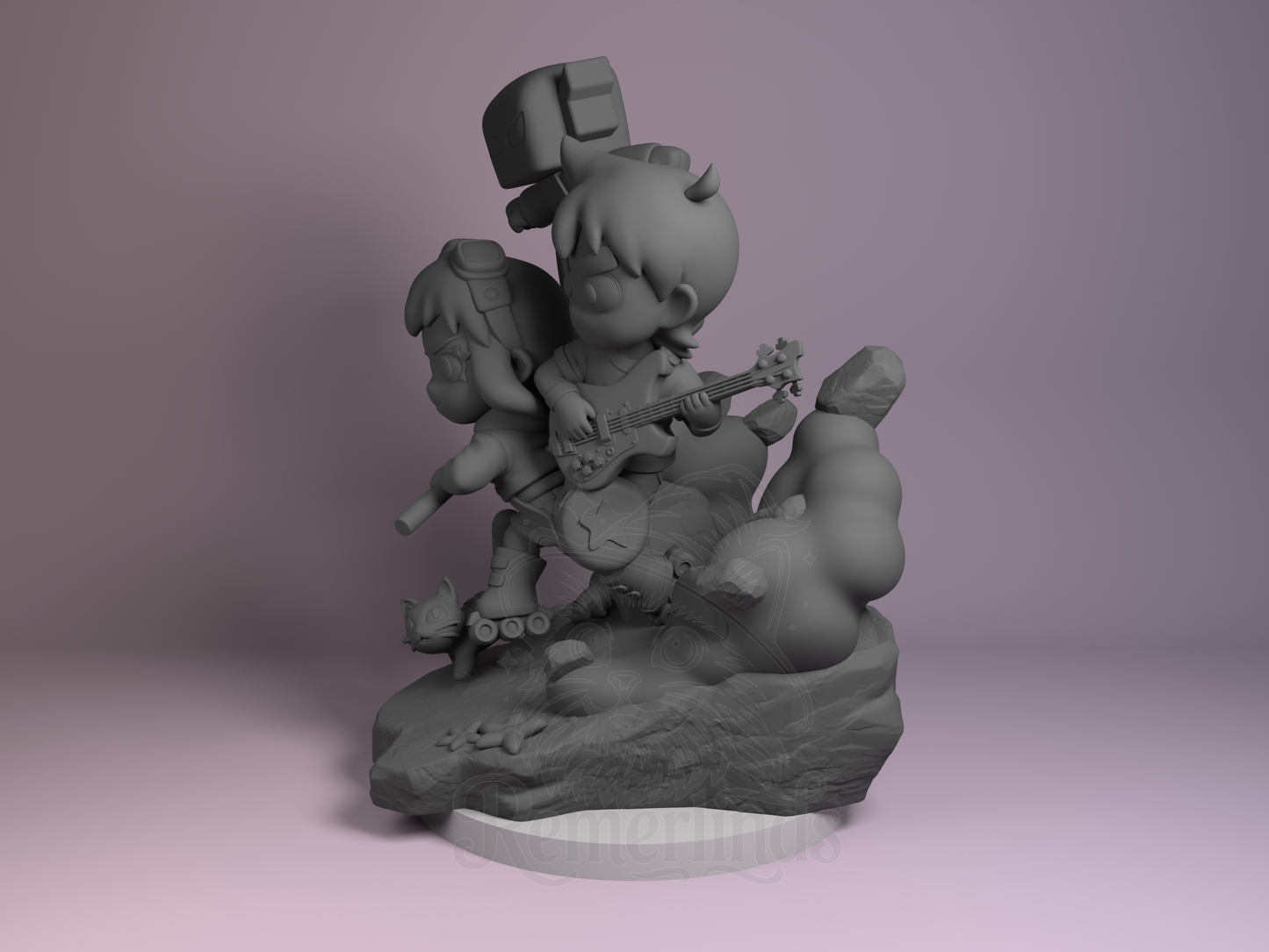 Chibi – Ramona Flowers (Chibi by Nomnom Figures) – 3D printed resin figure