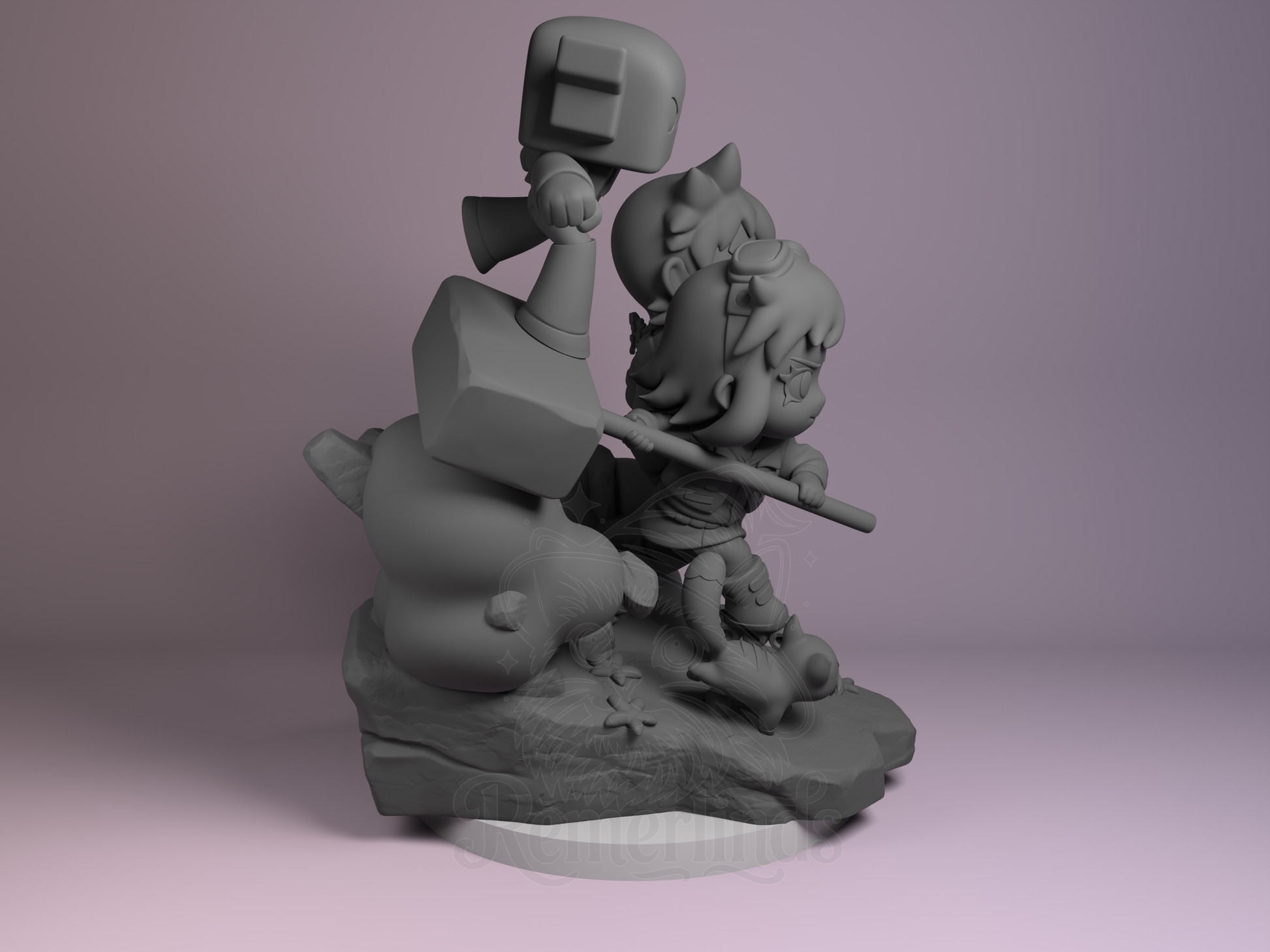 Chibi – Ramona Flowers (Chibi by Nomnom Figures) – 3D printed resin figure