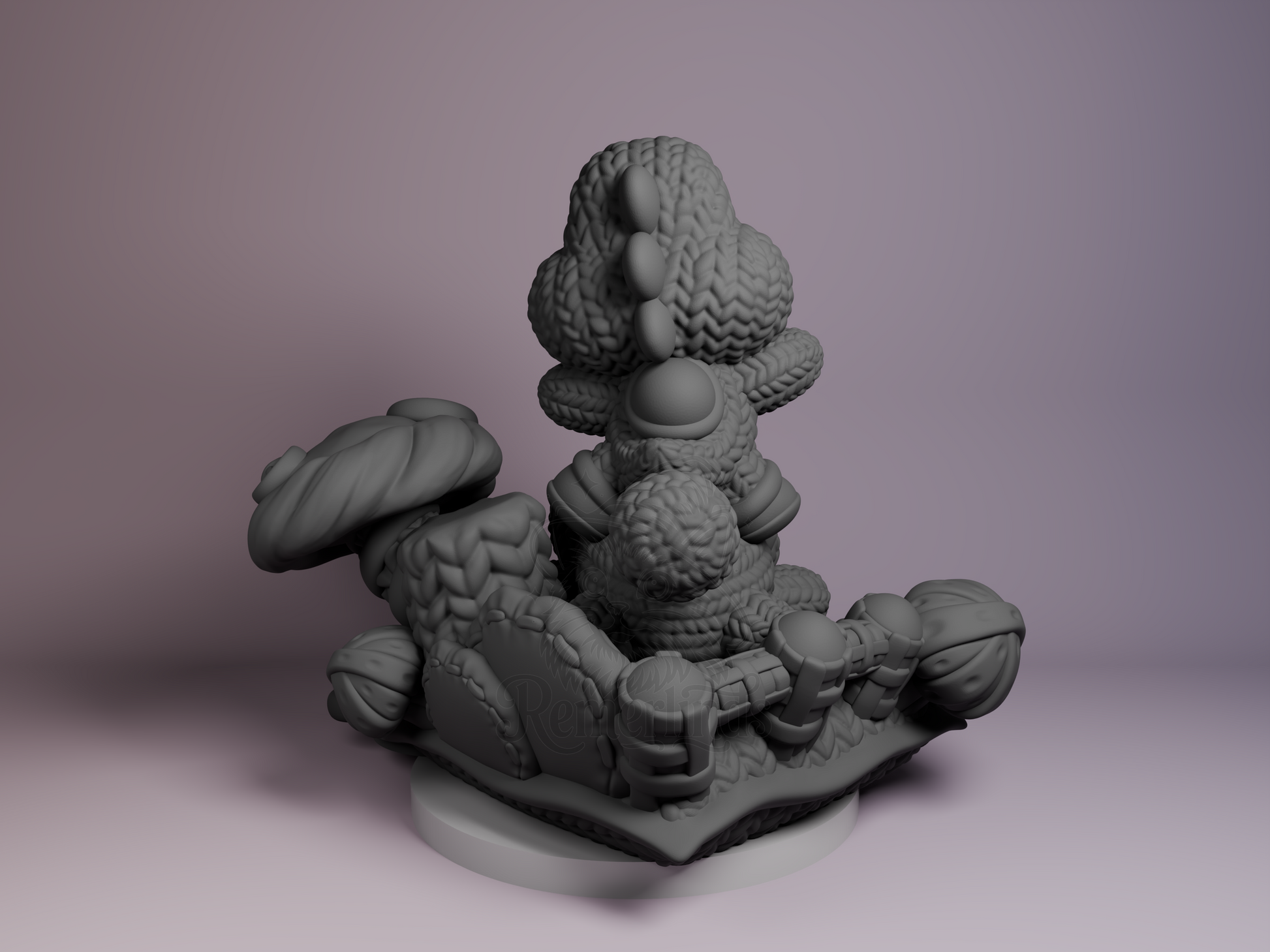 Chibi Yoshi – Yoshi's Woolly World (Chibi by Nomnom Figures) – 3D printed resin figure