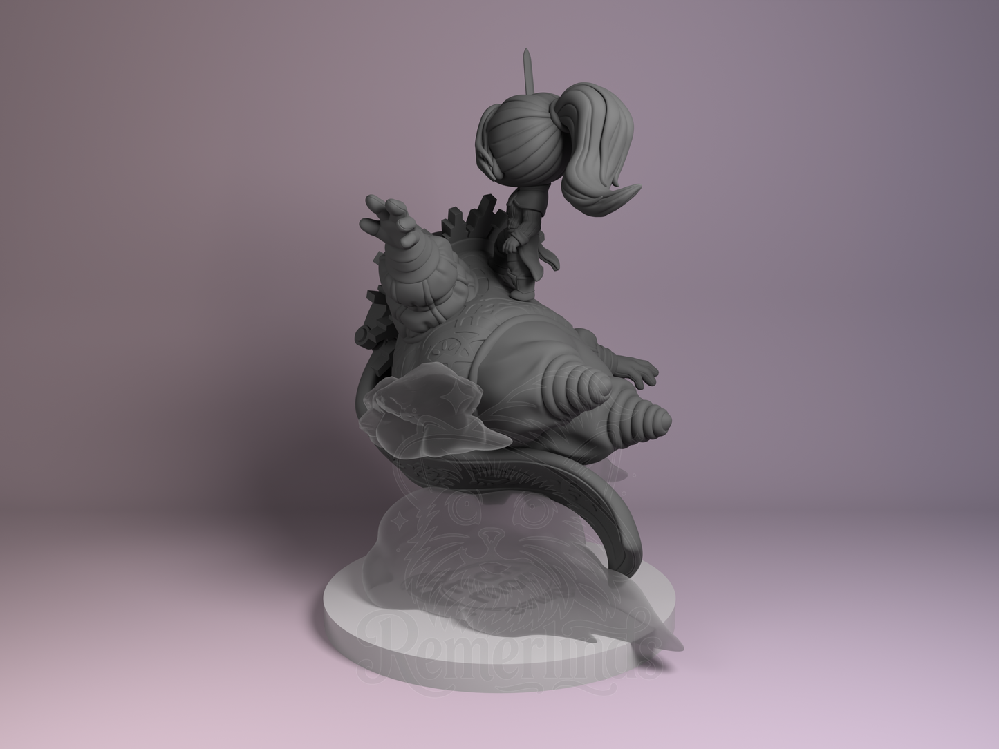 Back-left angle highlighting Maelle’s pose and cape flow.