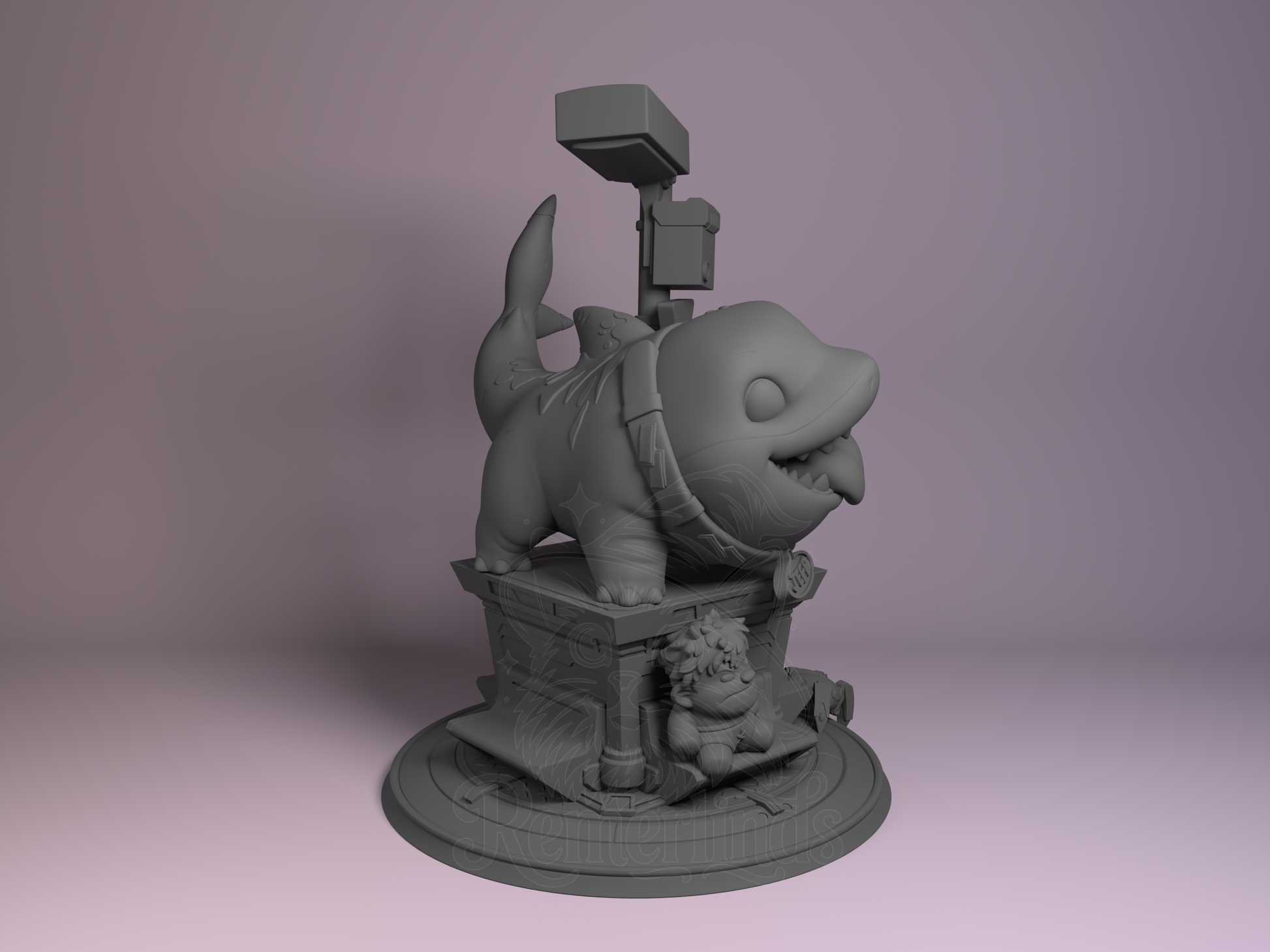 Chibi – Chibi Shark Pal (Chibi by Nomnom Figures) – 3D printed resin figure