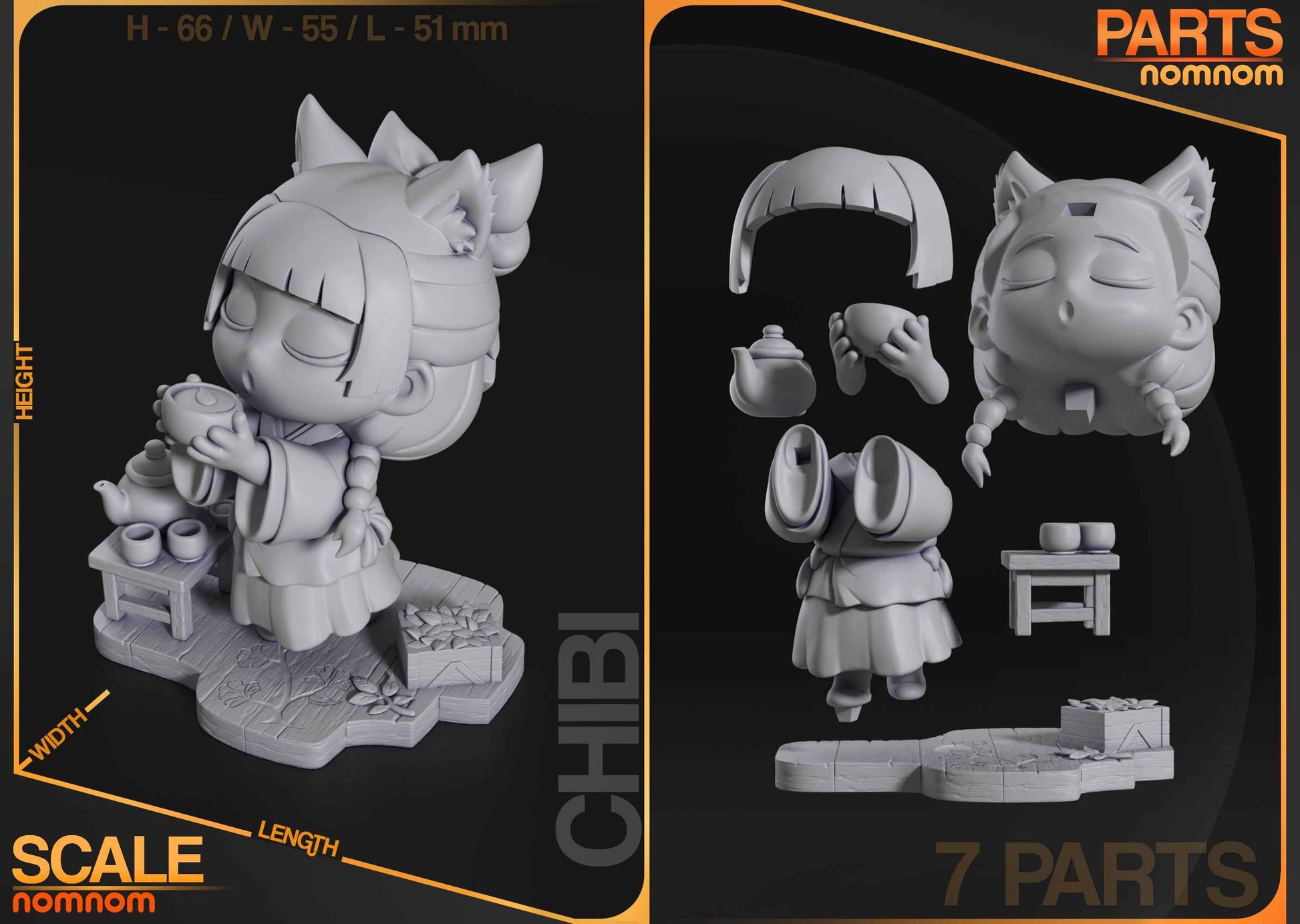 Chibi – Maomao (Chibi by Nomnom Figures) – 3D printed resin figure