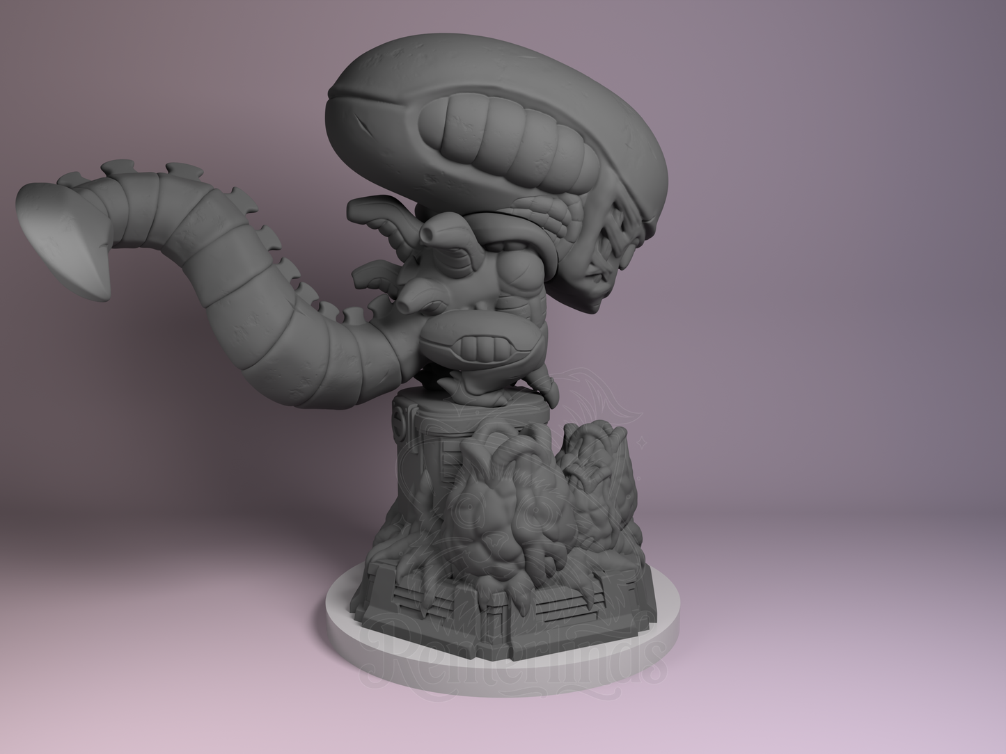 Chibi Xenomorph – Alien (Chibi by Nomnom Figures) – 3D printed resin figure