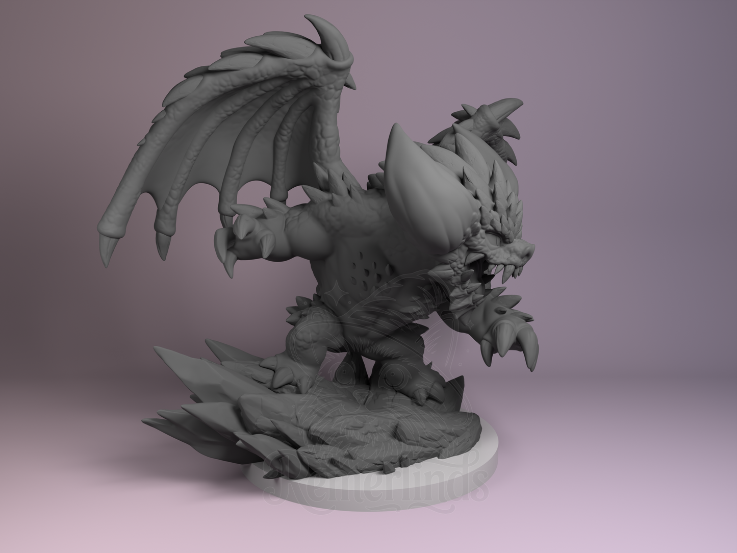 Chibi – Nergigante (Chibi by Nomnom Figures) – 3D printed resin figure