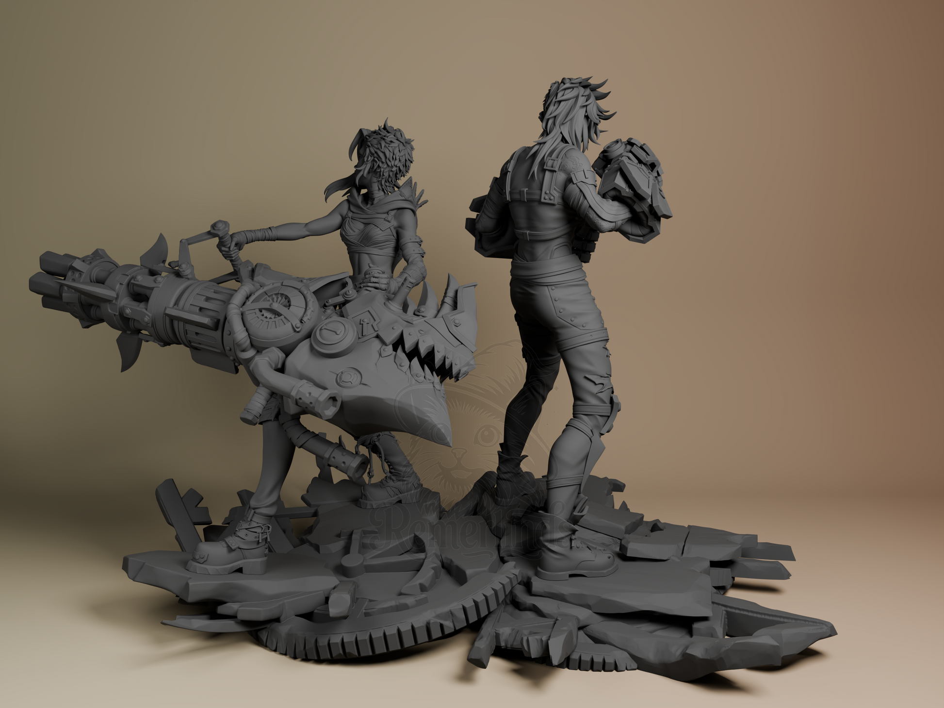 Jinx and Vi – Arcane (Figurine by Bulkamancer)