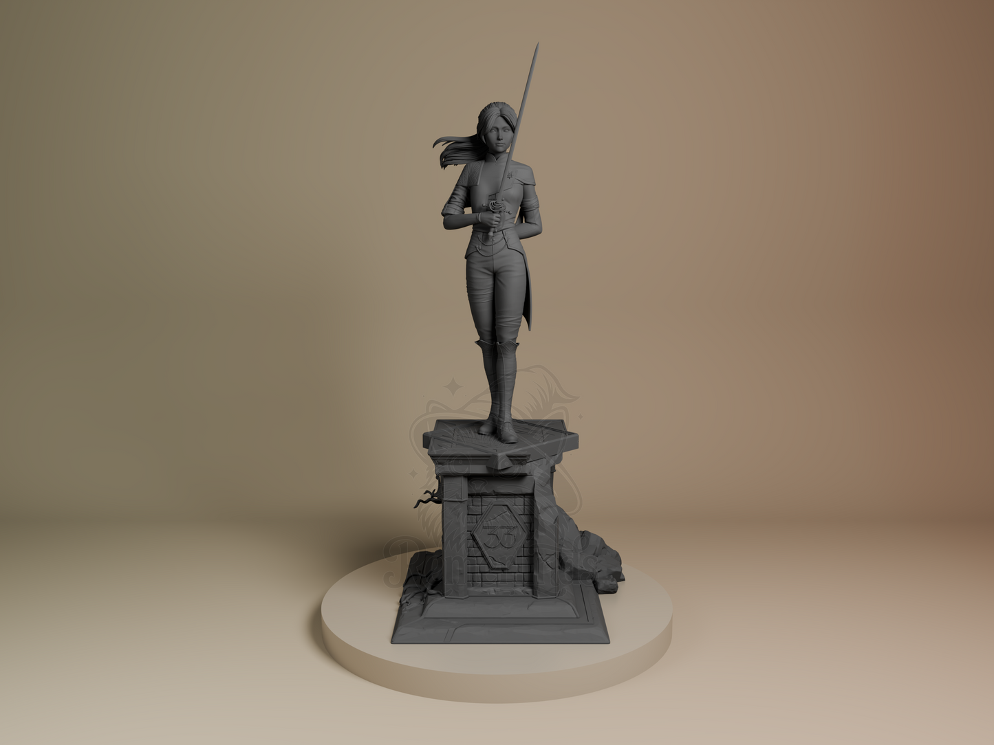 Figurine - Maelle - Expedition 33 - Bulkamancer - MTO - black/grey/white - no transparent