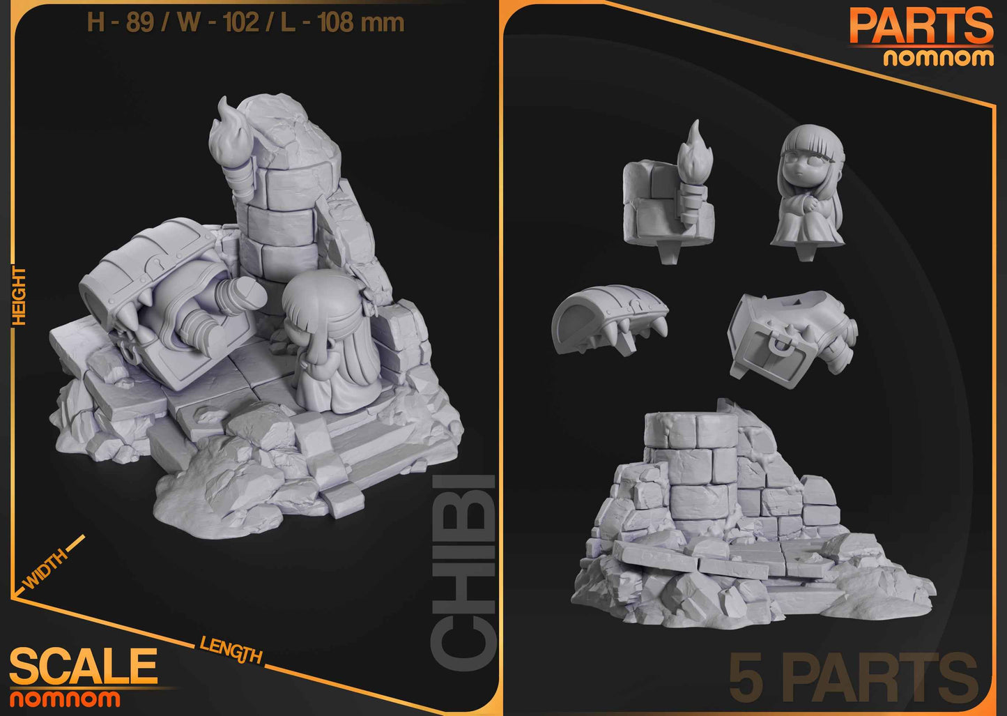 Chibi – Mimic Chest x Frieren (Chibi by Nomnom Figures) – 3D printed resin figure