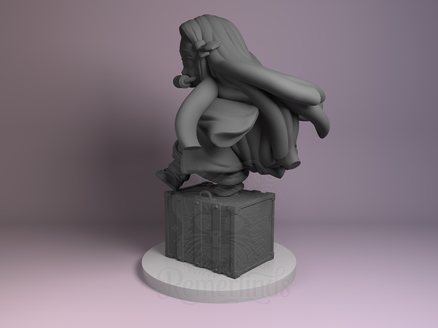 Chibi Nezuko – Demon Slayer (Chibi by Nomnom Figures) – 3D printed resin figure
