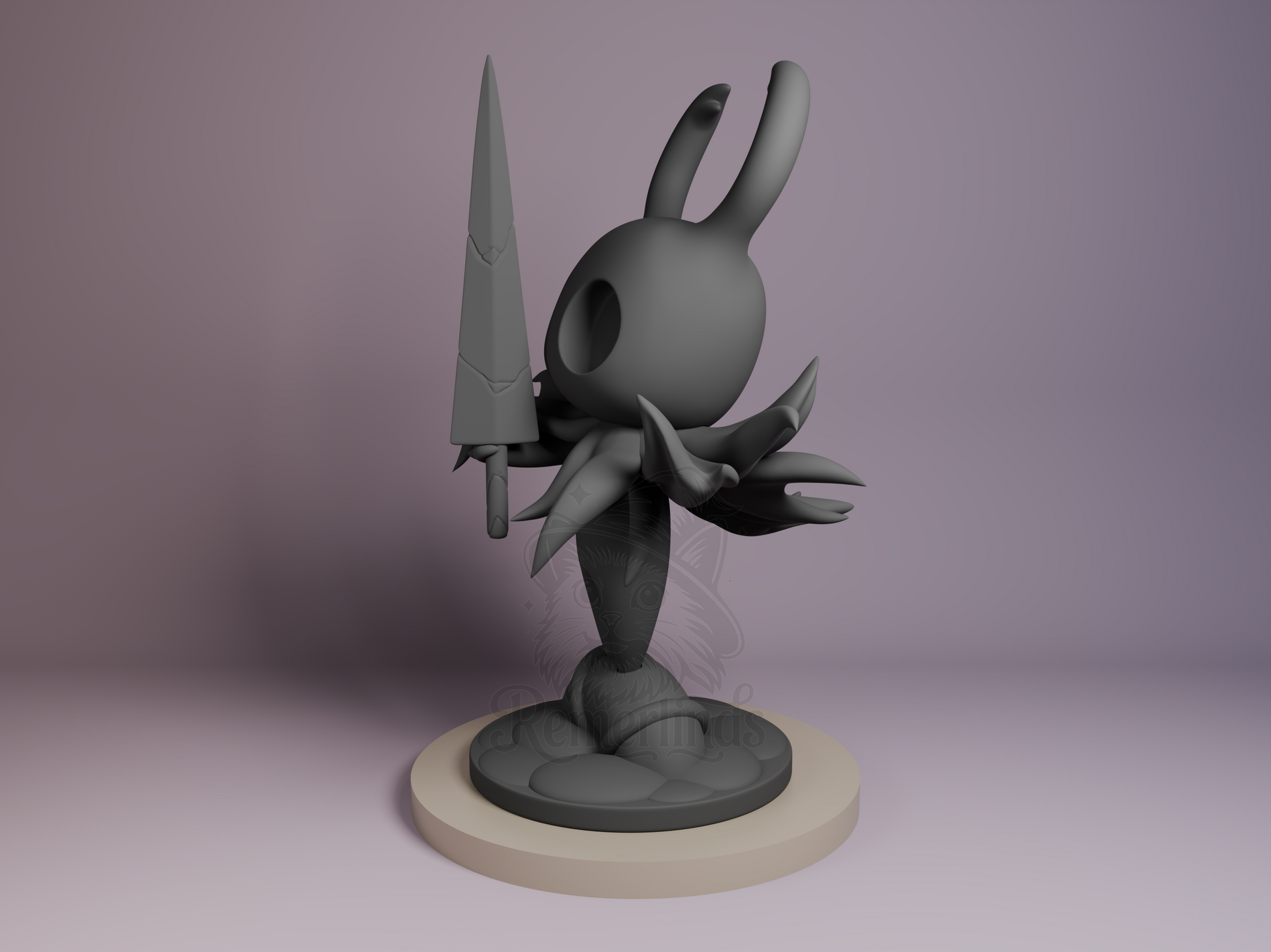 Hollow Knight – Hollow Knight (Chibi by Bulkamancer) – 3D printed resin figure
