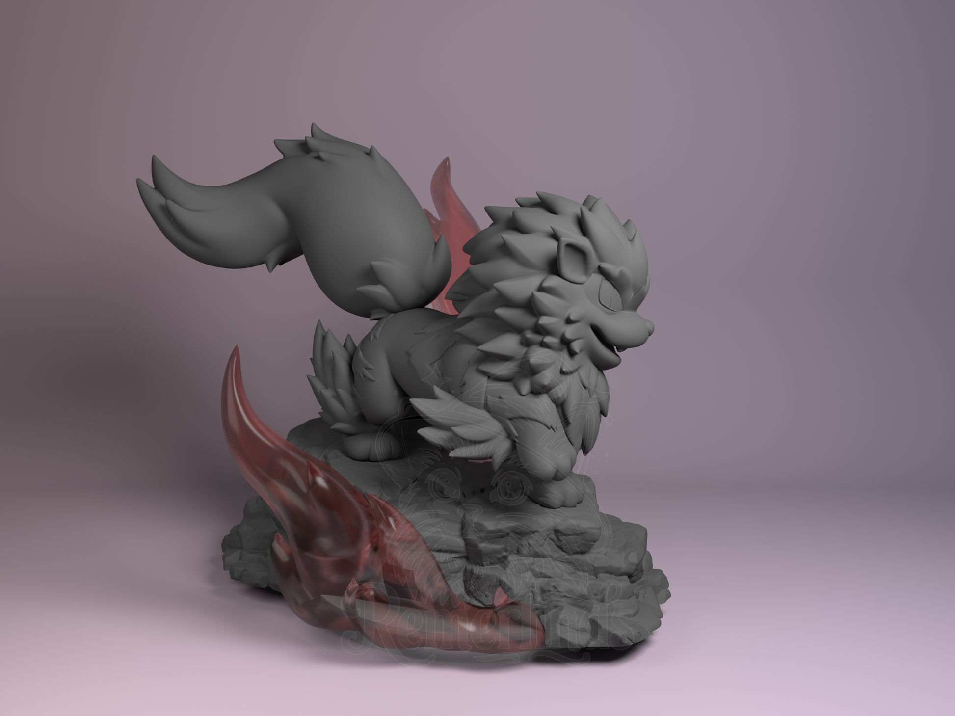 Chibi Arcanine – Pokémon (Chibi by Nomnom Figures) – 3D printed resin figure