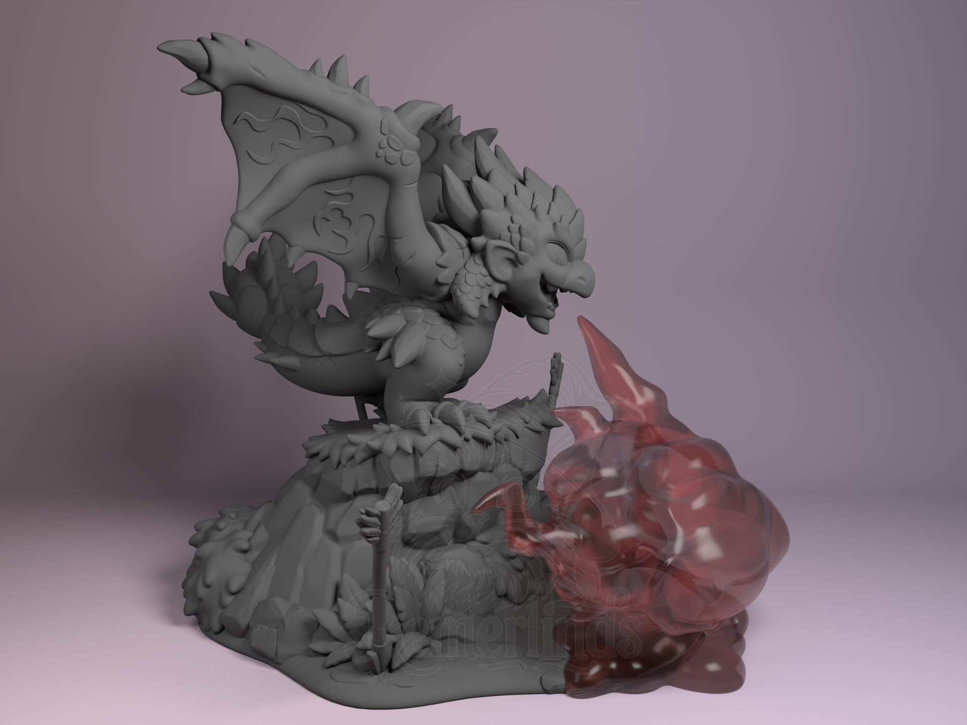 Chibi – Rathalos (Chibi by Nomnom Figures) – 3D printed resin figure