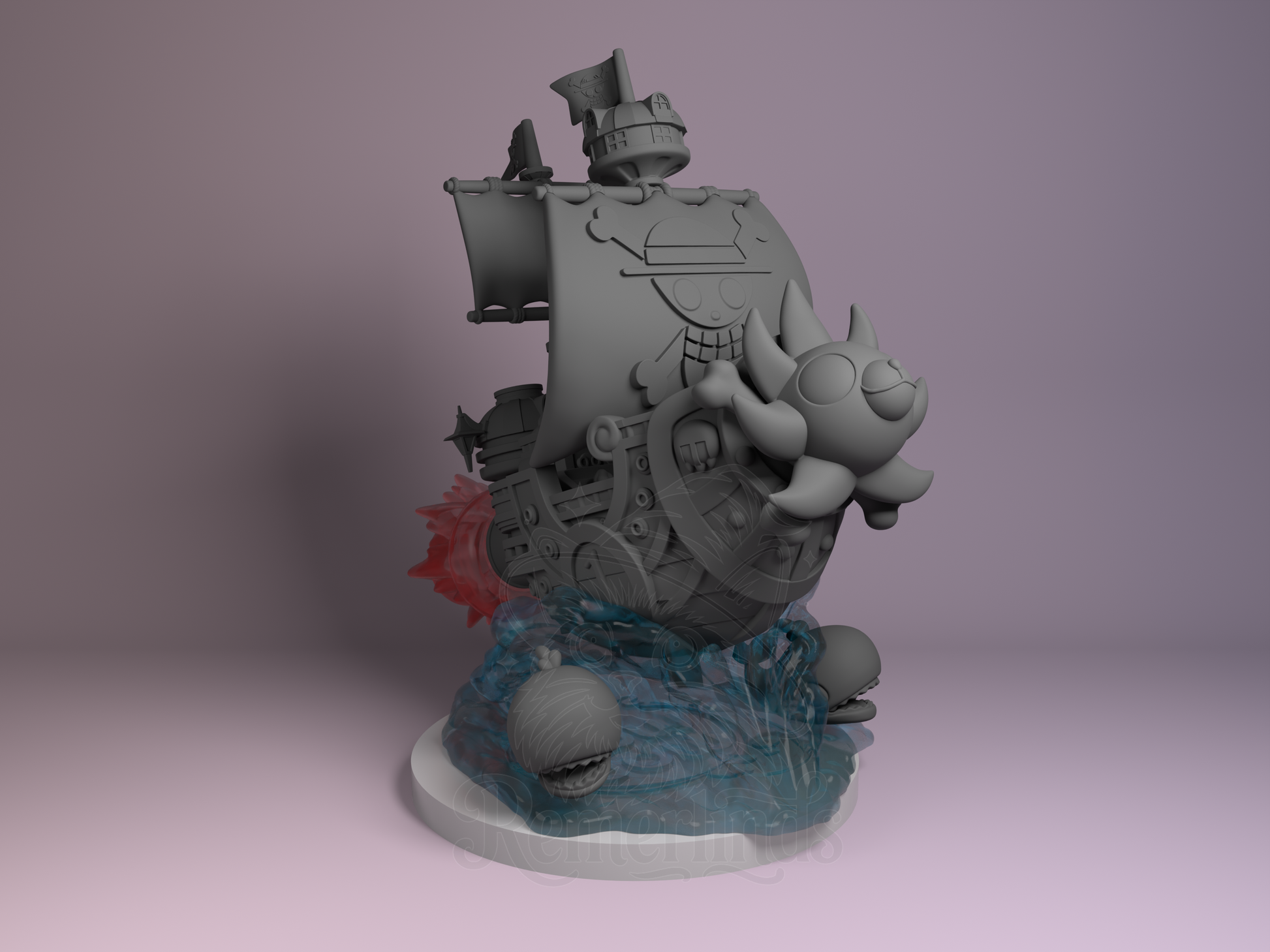 Chibi Thousand Sunny – One Piece (Chibi by Nomnom Figures) – 3D printed resin figure
