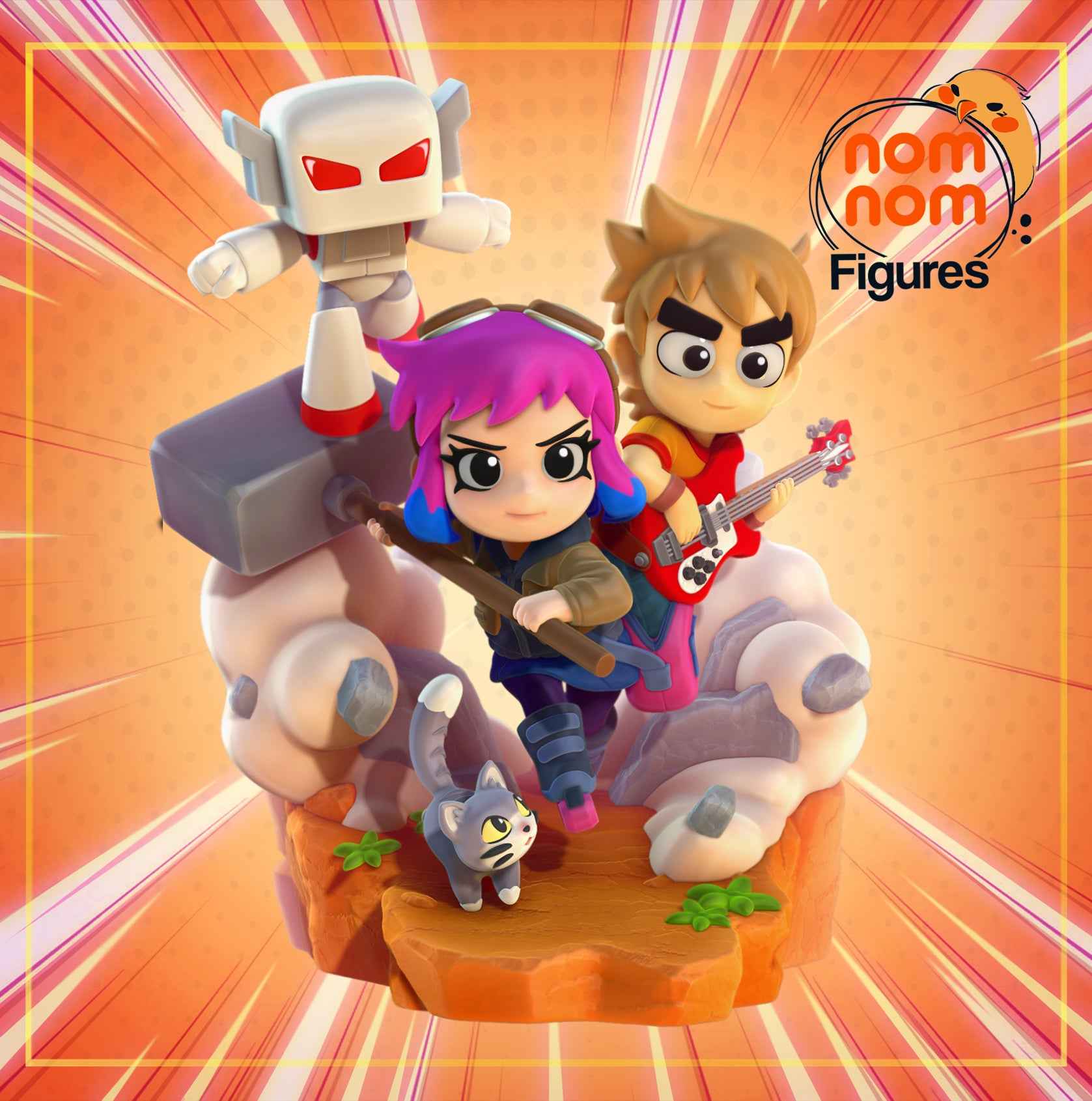 Chibi – Ramona Flowers (Chibi by Nomnom Figures) – 3D printed resin figure