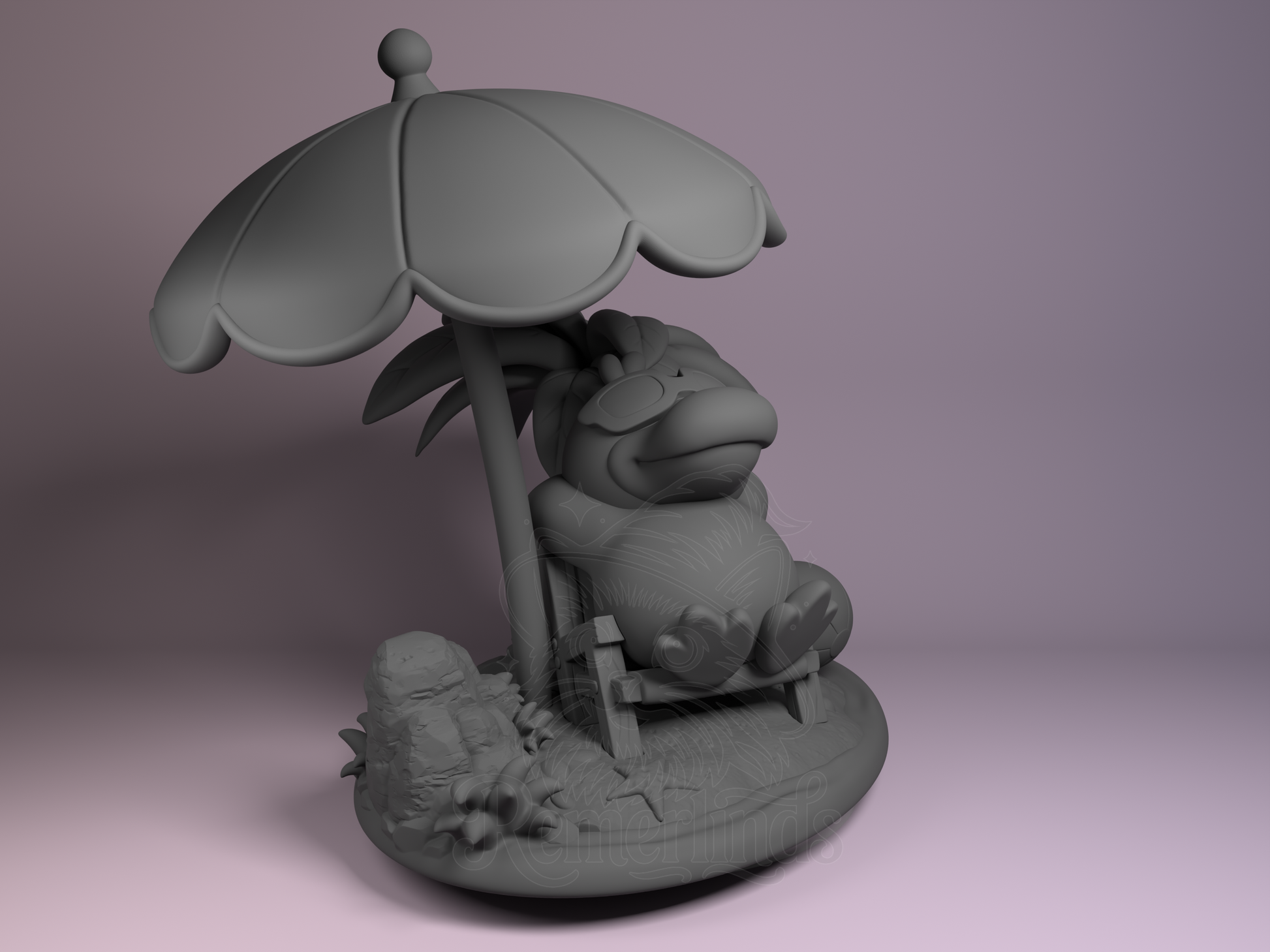 Chibi Psyduck – Pokémon (Chibi by Nomnom Figures) – 3D printed resin figure