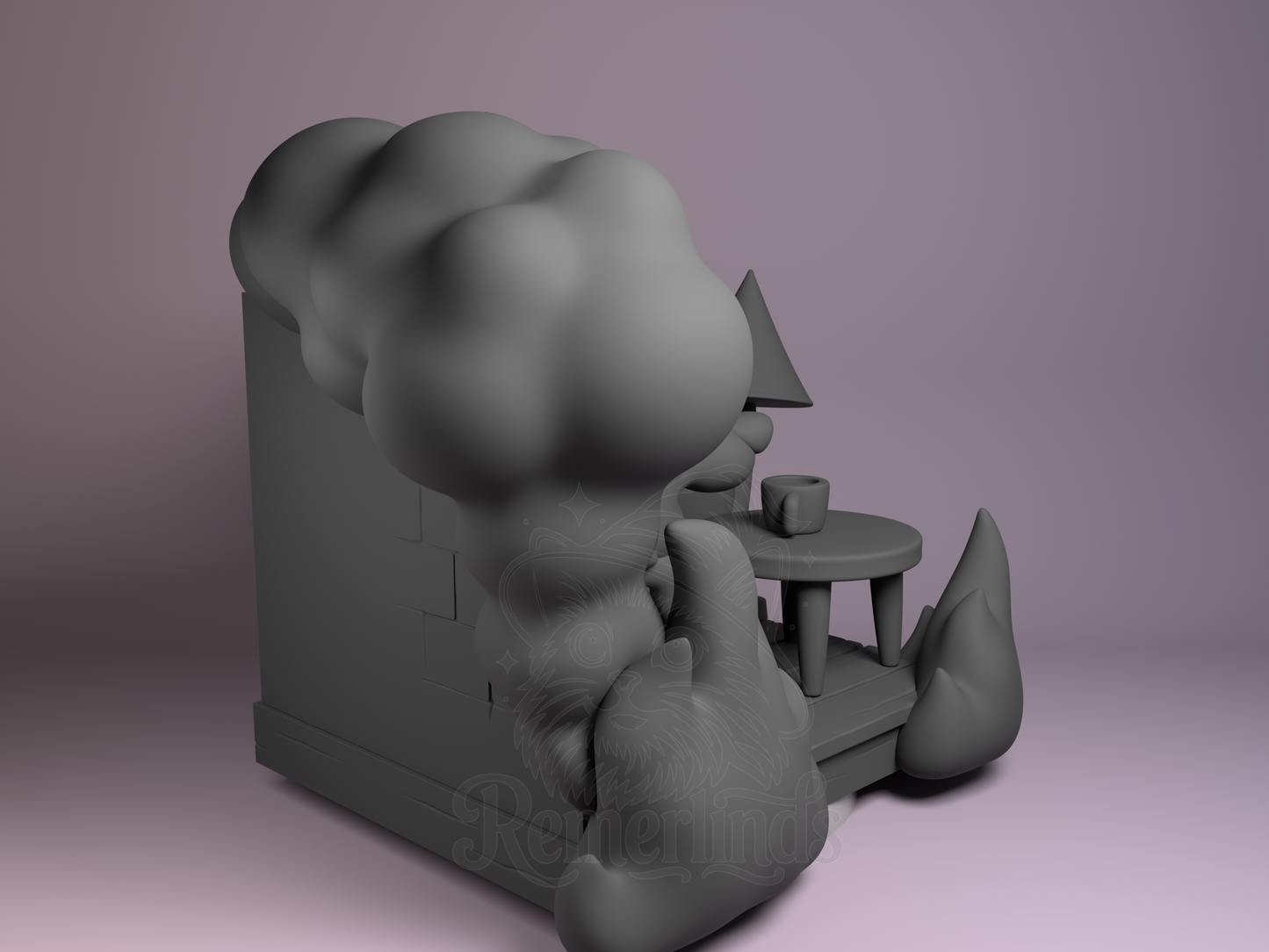 Chibi This Is Fine – Meme (Chibi by Nomnom Figures) – 3D printed resin figure