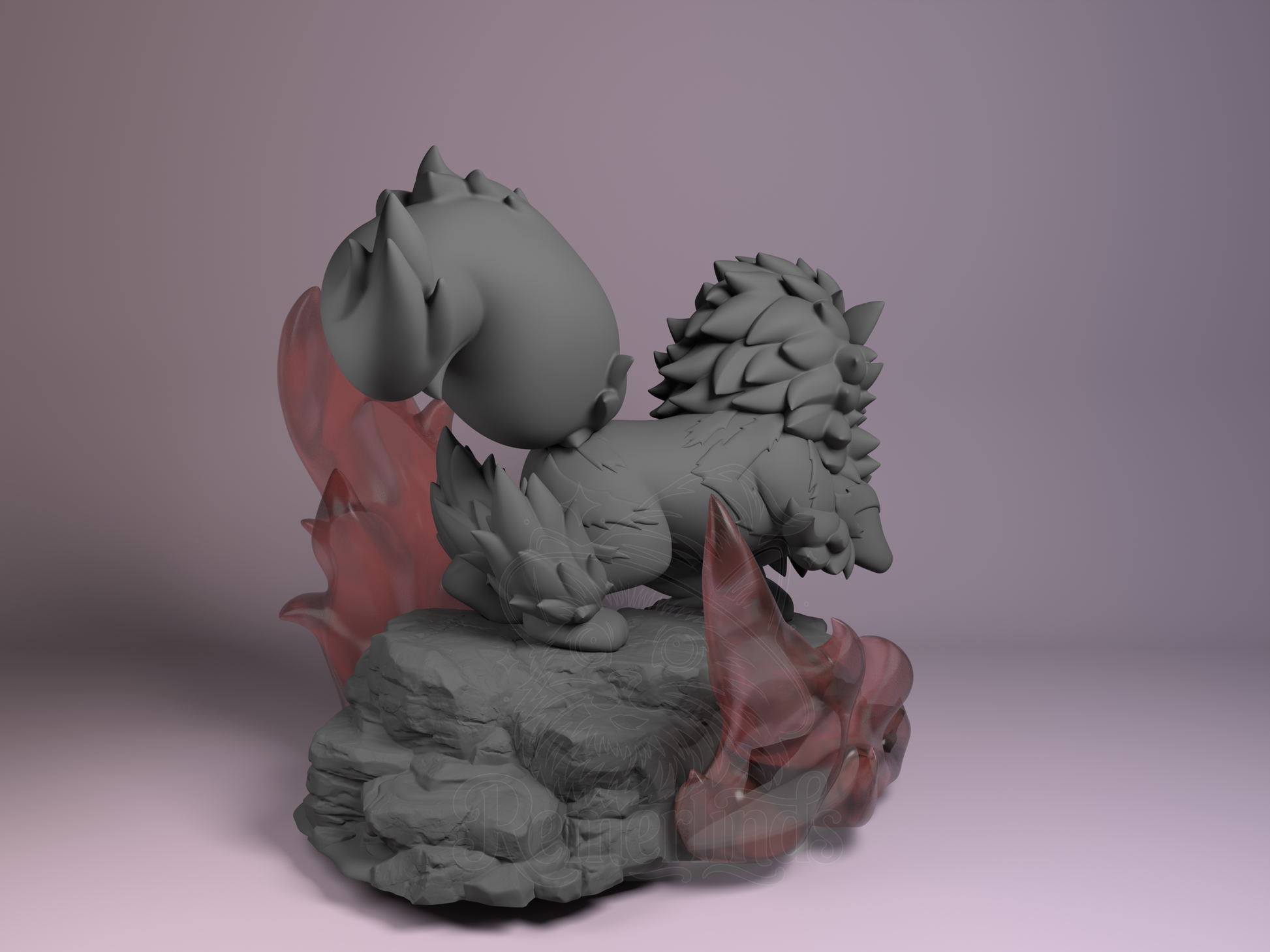 Chibi Arcanine – Pokémon (Chibi by Nomnom Figures) – 3D printed resin figure