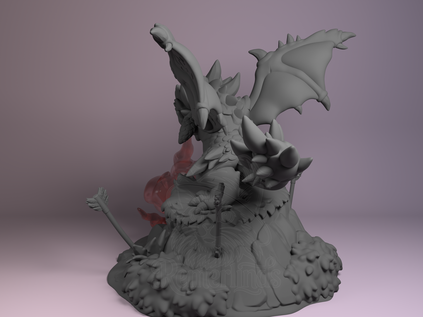Chibi – Rathalos (Chibi by Nomnom Figures) – 3D printed resin figure