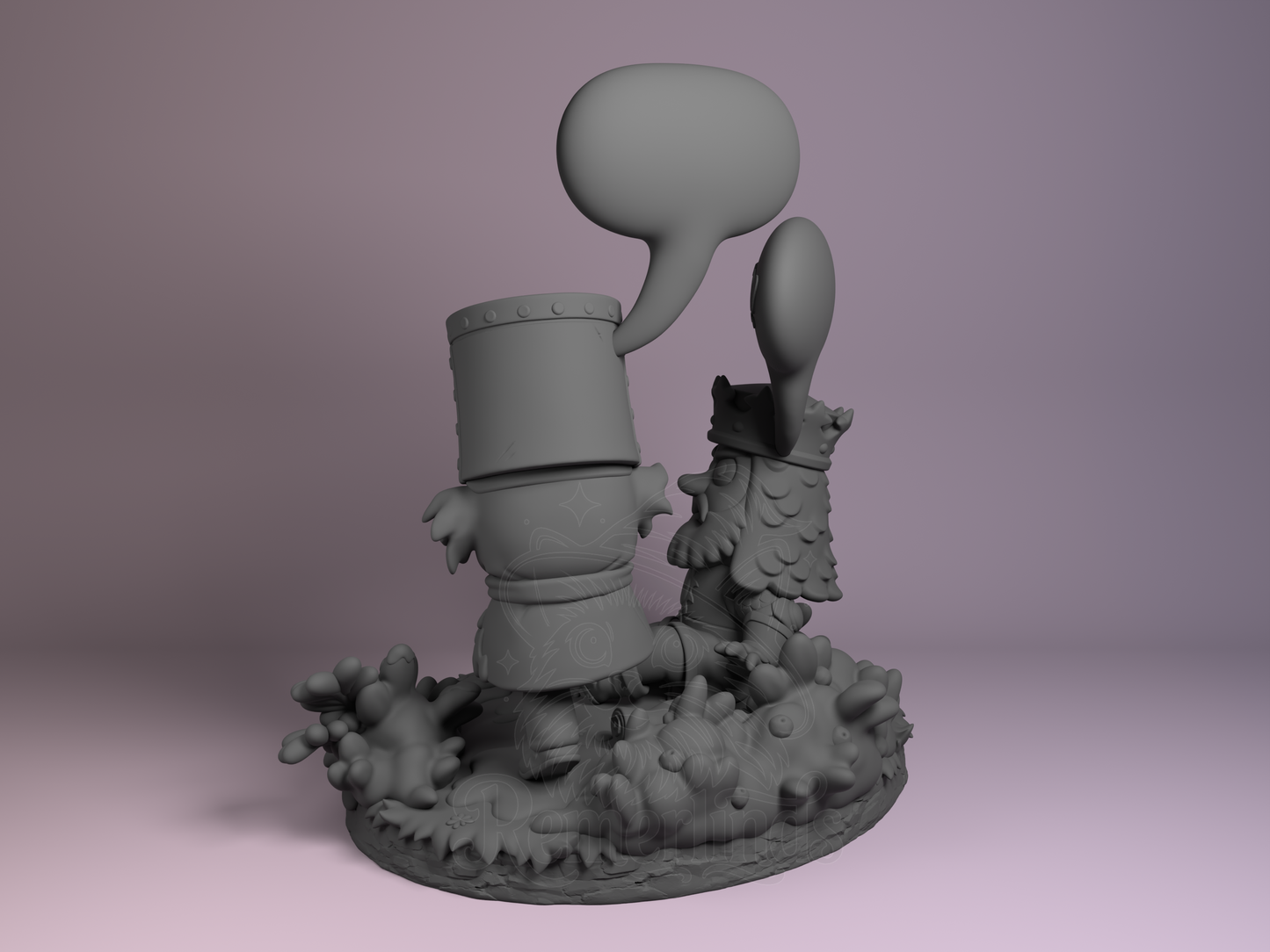Chibi The Black Knight – Monty Python and the Holy Grail (Chibi by Nomnom Figures) – 3D printed resin figure