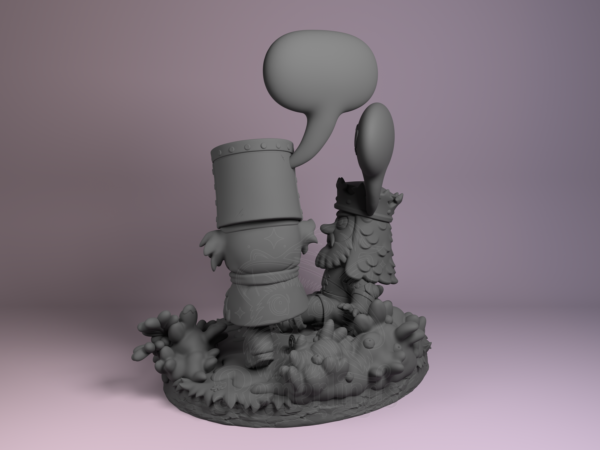 Chibi The Black Knight – Monty Python and the Holy Grail (Chibi by Nomnom Figures) – 3D printed resin figure