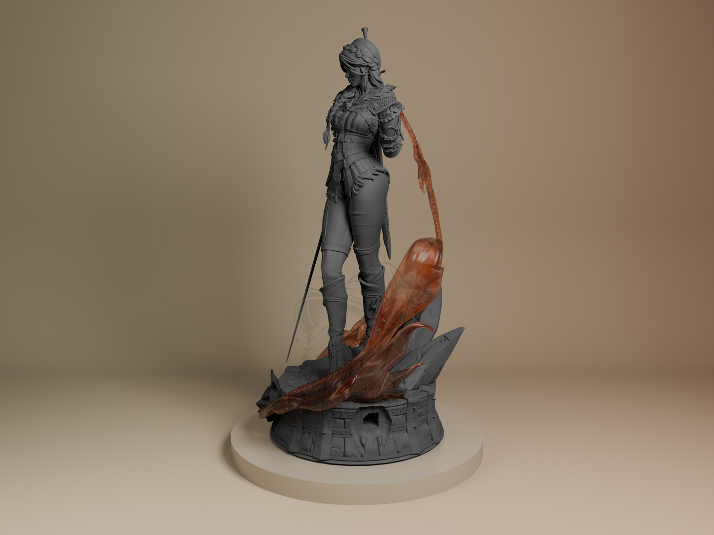 Ciri (Stylized) – The Witcher (Figurine by Bulkamancer) – 3D printed resin figure