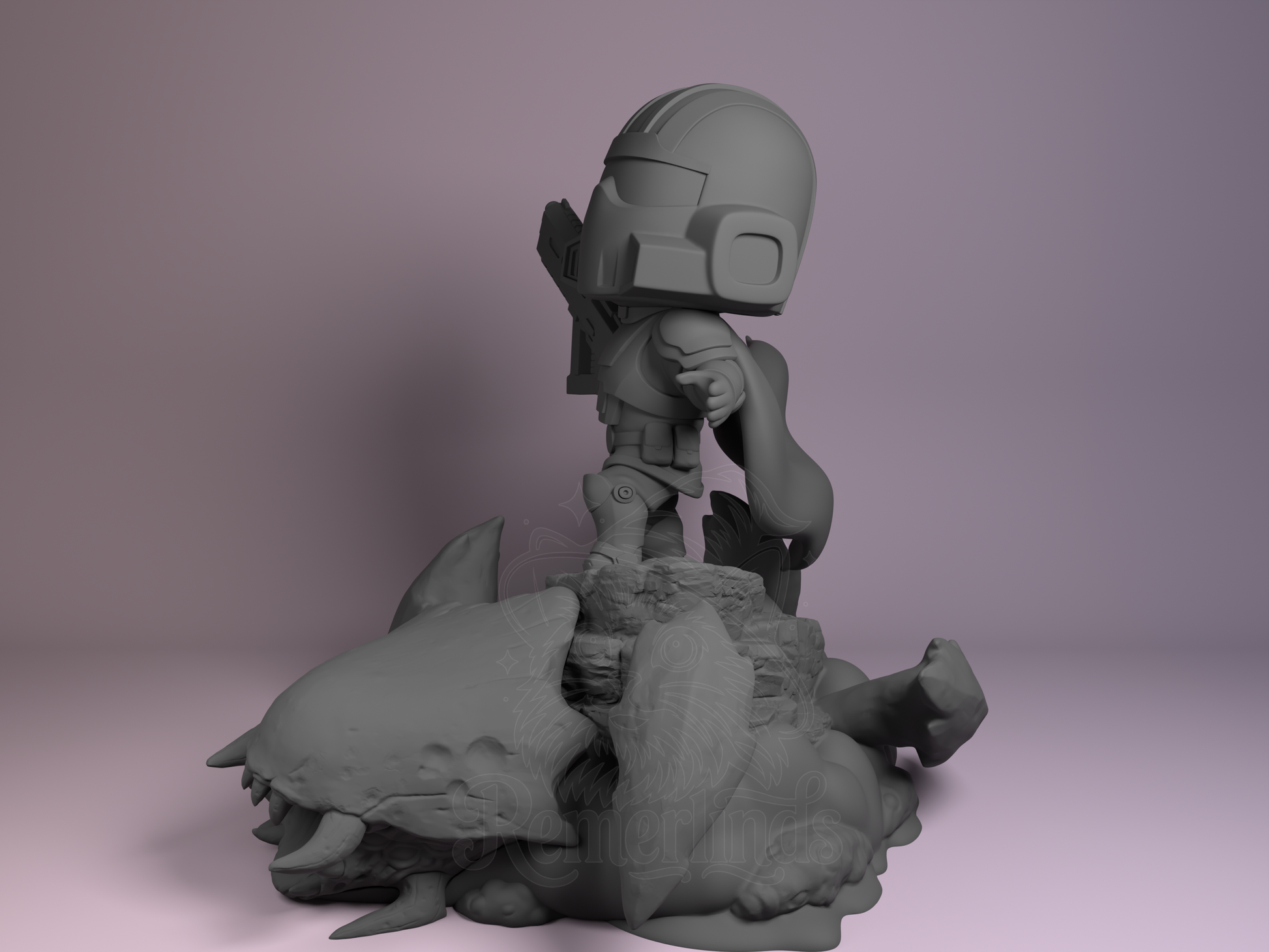 Chibi – Helldiver (Chibi by Nomnom Figures) – 3D printed resin figure