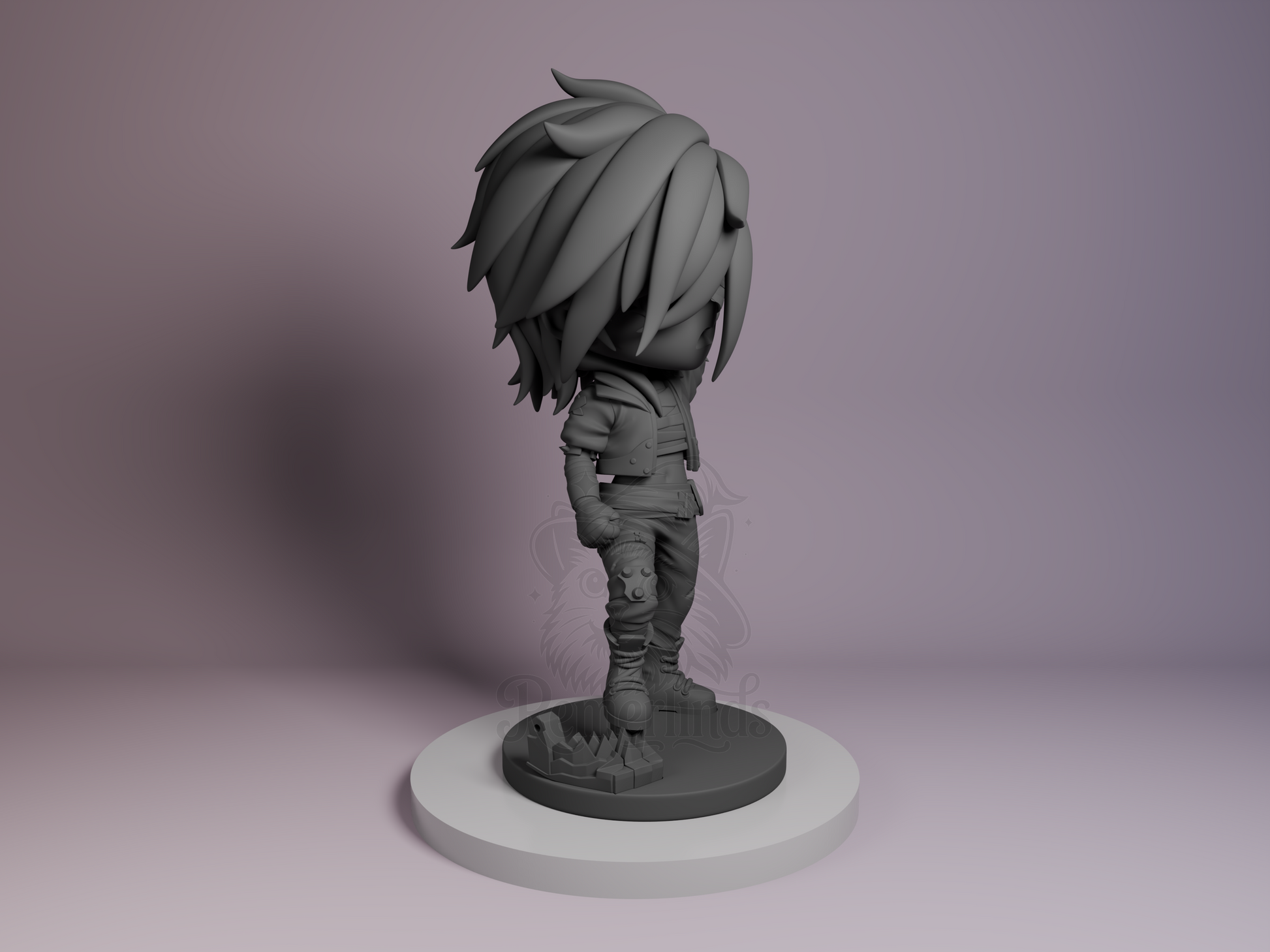 Right side angle highlighting Vi’s clenched fist, hair swoop, and layered clothing details.