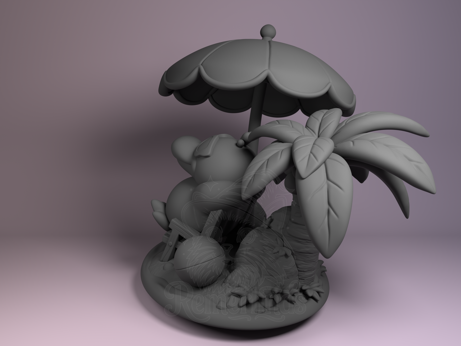Chibi Psyduck – Pokémon (Chibi by Nomnom Figures) – 3D printed resin figure