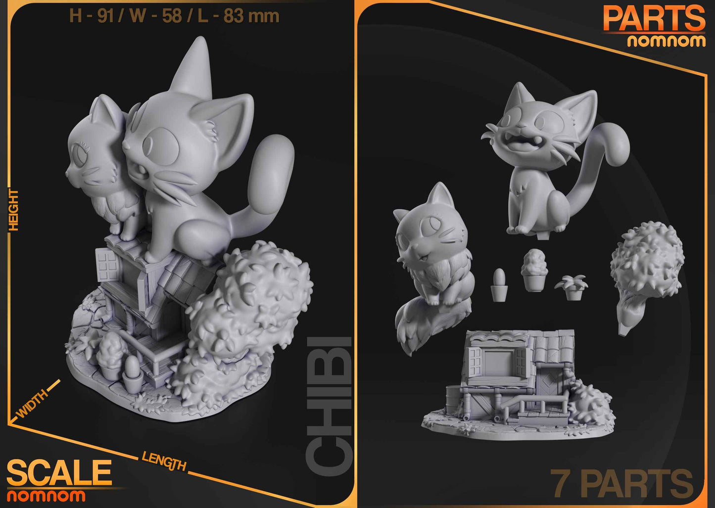 Chibi – Jiji (Chibi by Nomnom Figures) – 3D printed resin figure