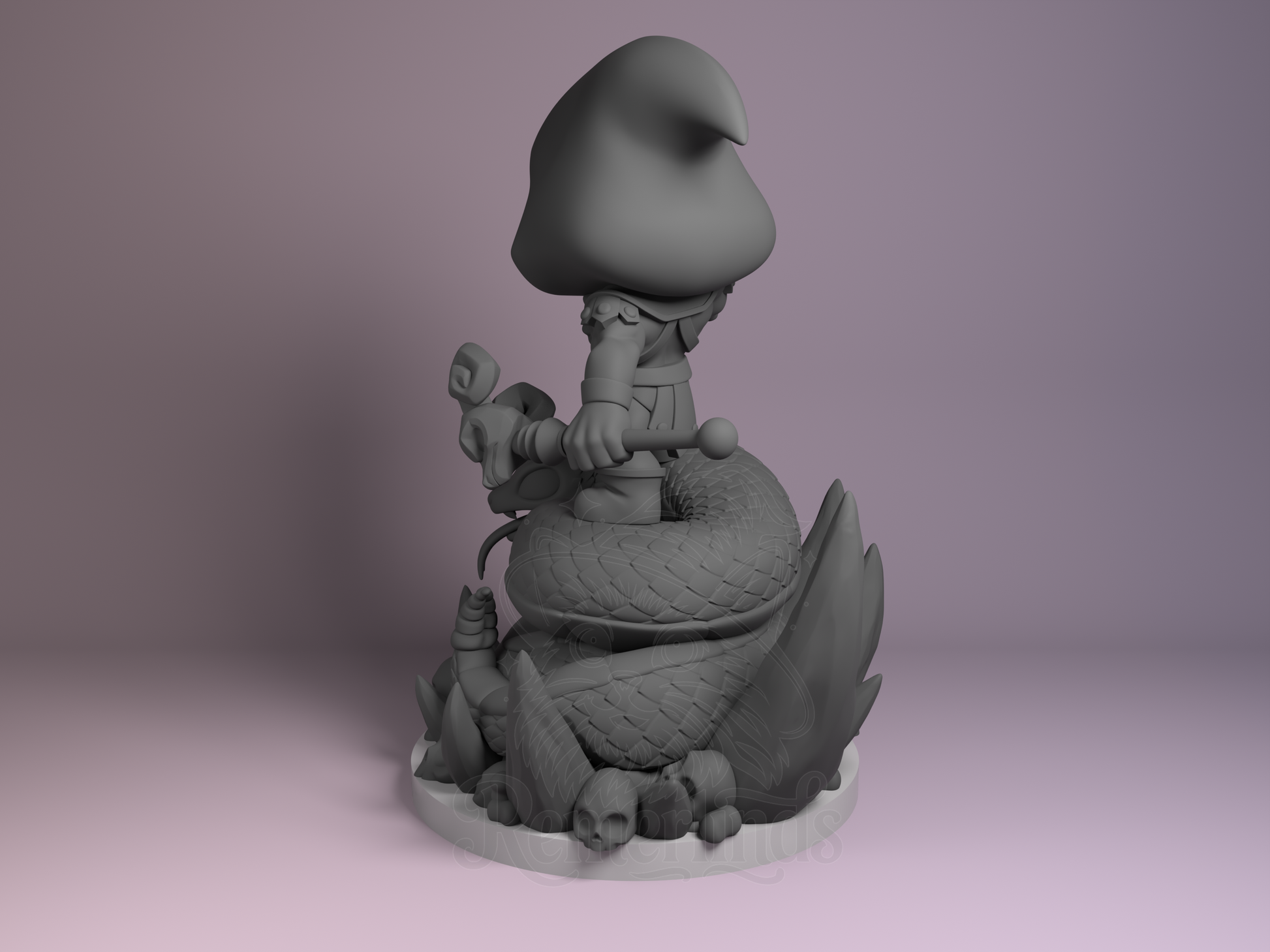 Chibi Skeletor – He-Man (Chibi by Nomnom Figures) – 3D printed resin figure