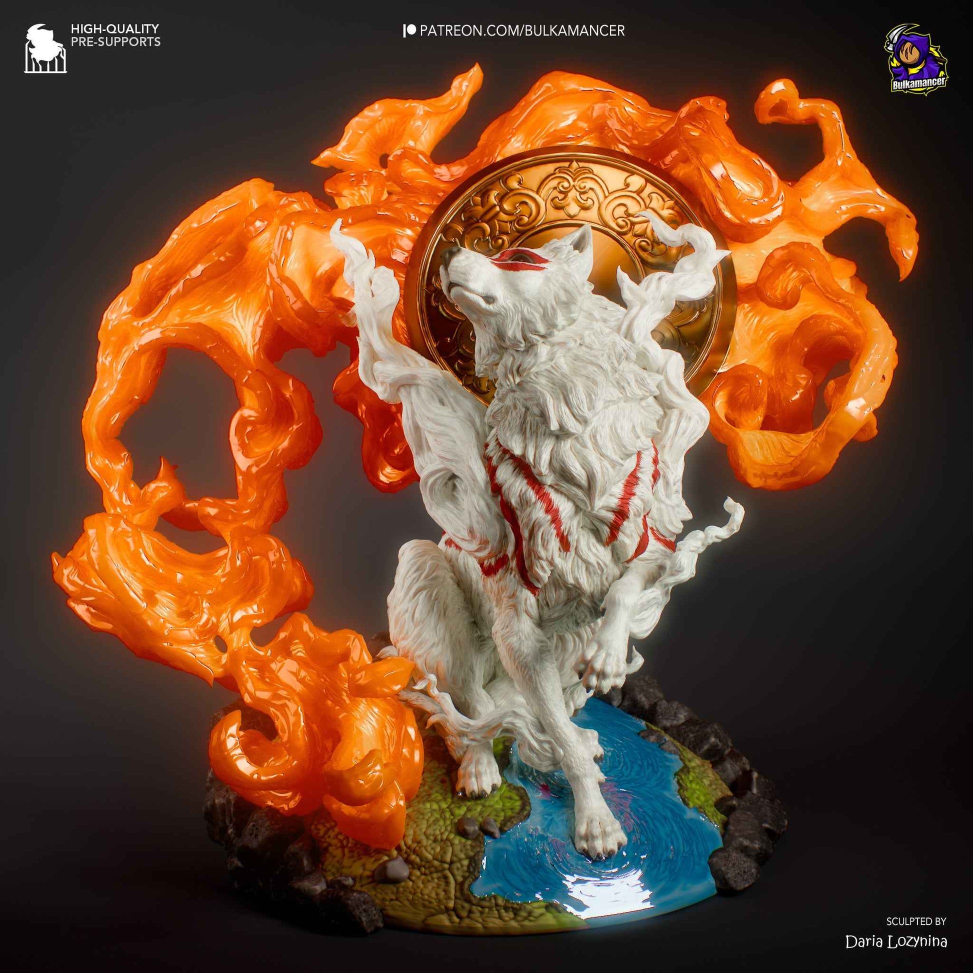 Amaterasu – Okami (Figurine by Bulkamancer) – 3D printed resin figure