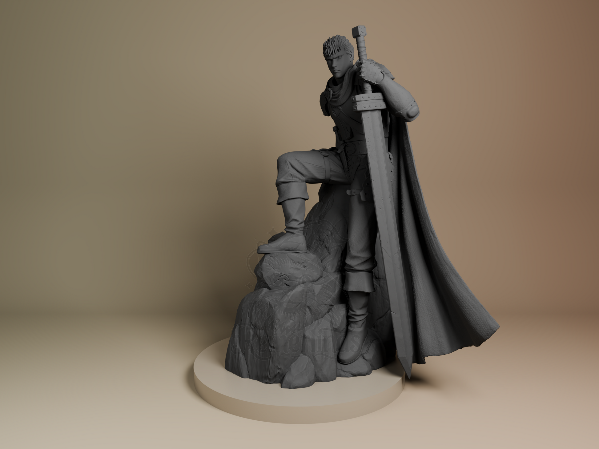 Guts – Berserk: The Golden Age Arc (Figurine by Bulkamancer) – 3D printed resin figure