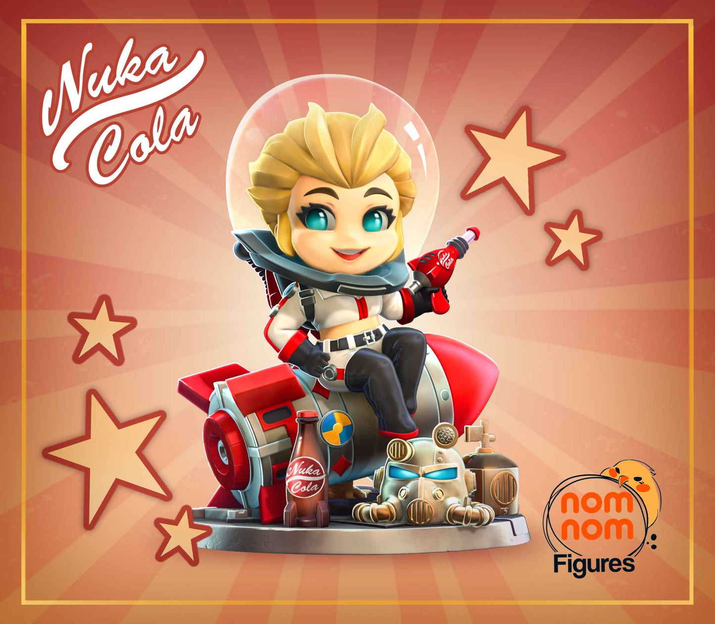 Chibi – Nuka Girl (Chibi by Nomnom Figures) – 3D printed resin figure