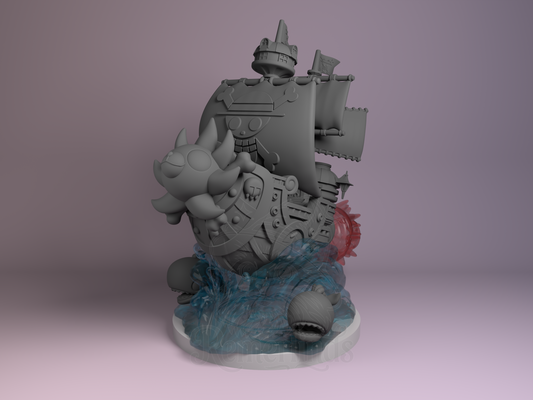 Chibi Thousand Sunny – One Piece (Chibi by Nomnom Figures) – 3D printed resin figure
