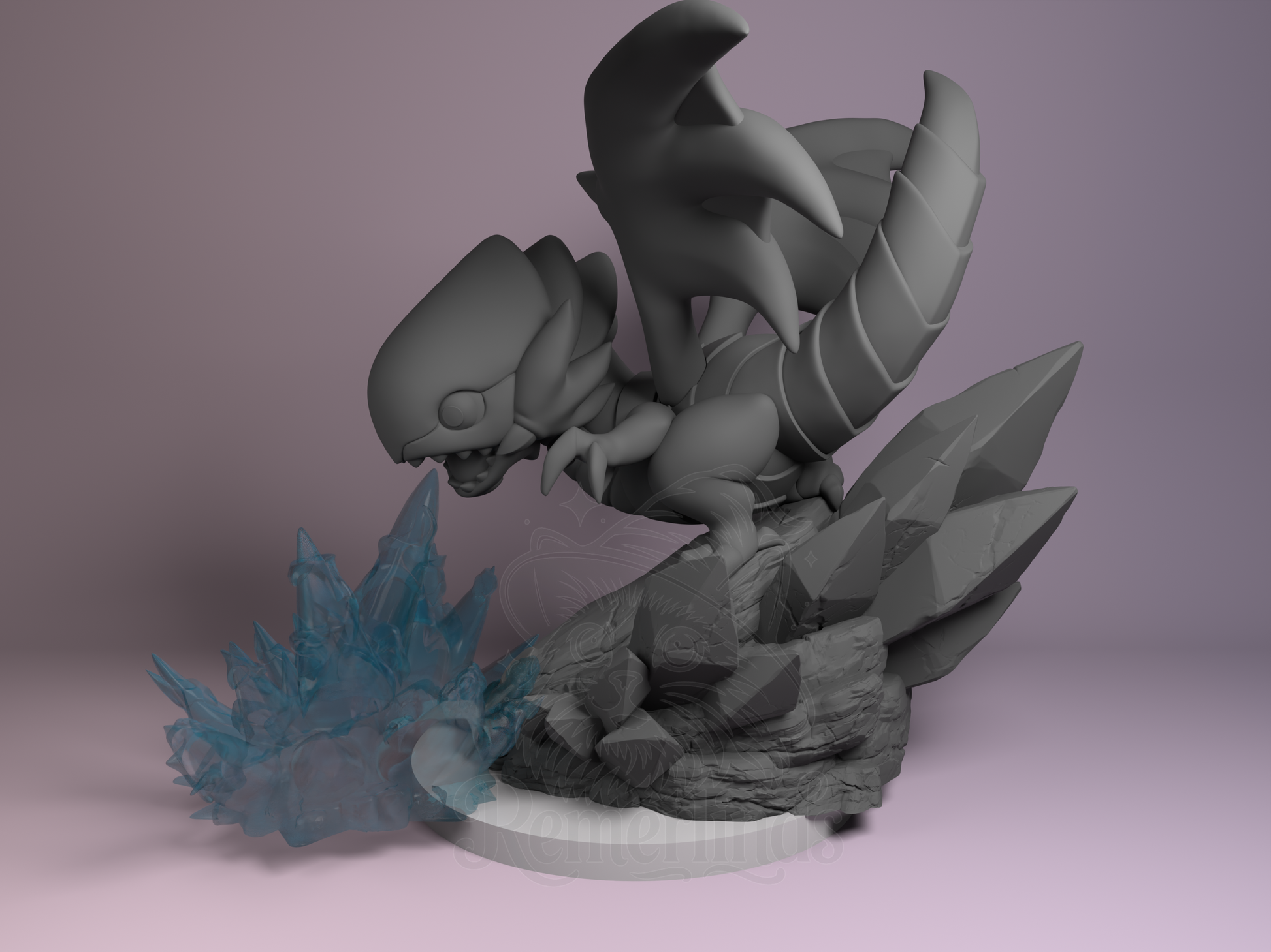 Left side view emphasizing claws, head detail, and wing span.