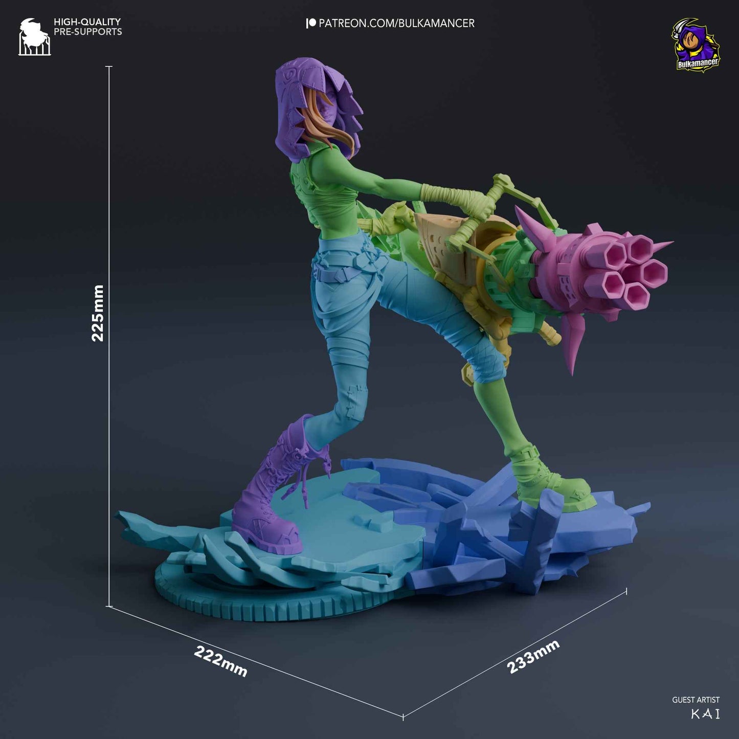 Jinx – Arcane (Figurine by Bulkamancer) – 3D printed resin figure