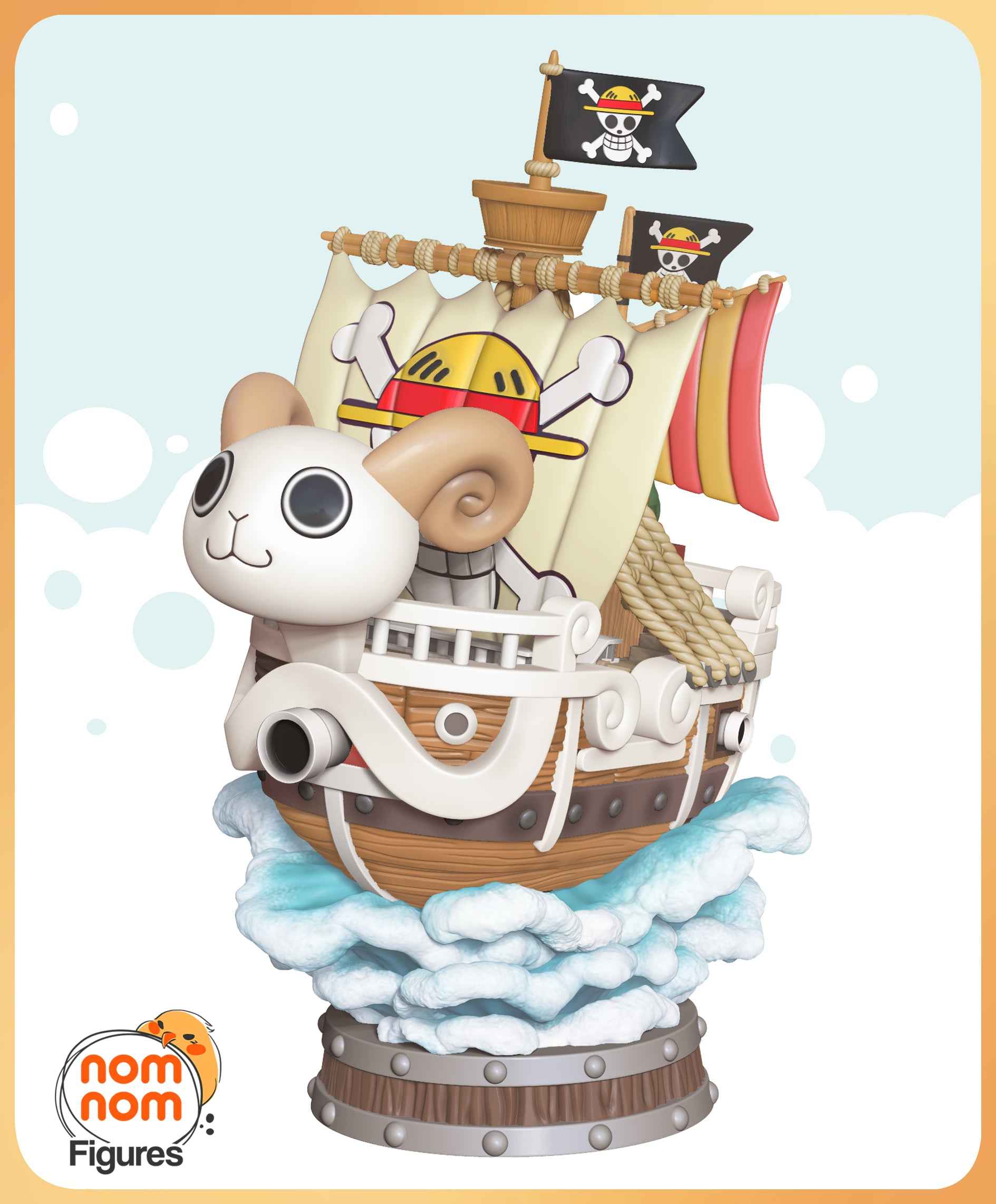 Chibi – Going Merry (Chibi by Nomnom Figures) – 3D printed resin figure