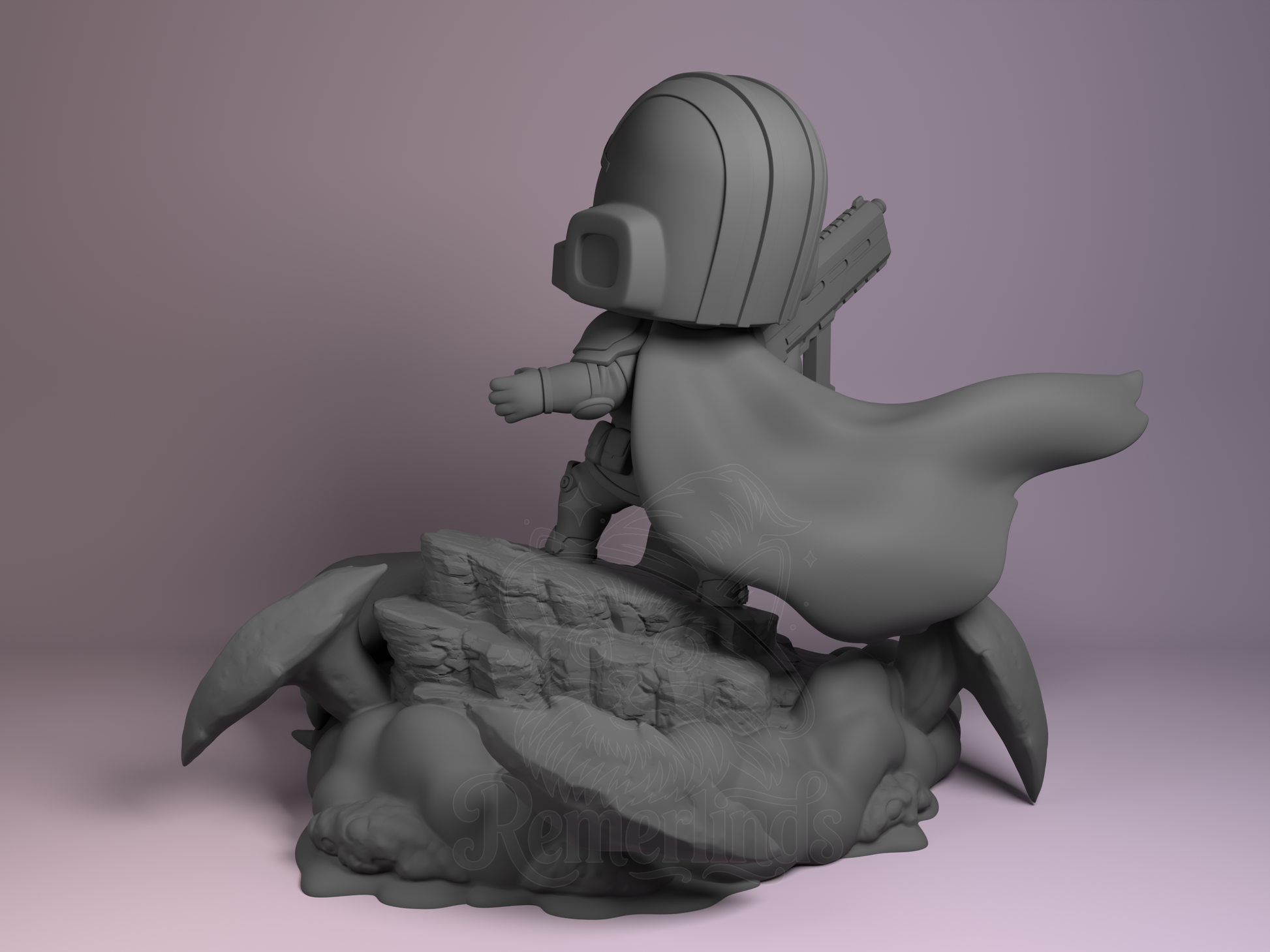 Chibi – Helldiver (Chibi by Nomnom Figures) – 3D printed resin figure