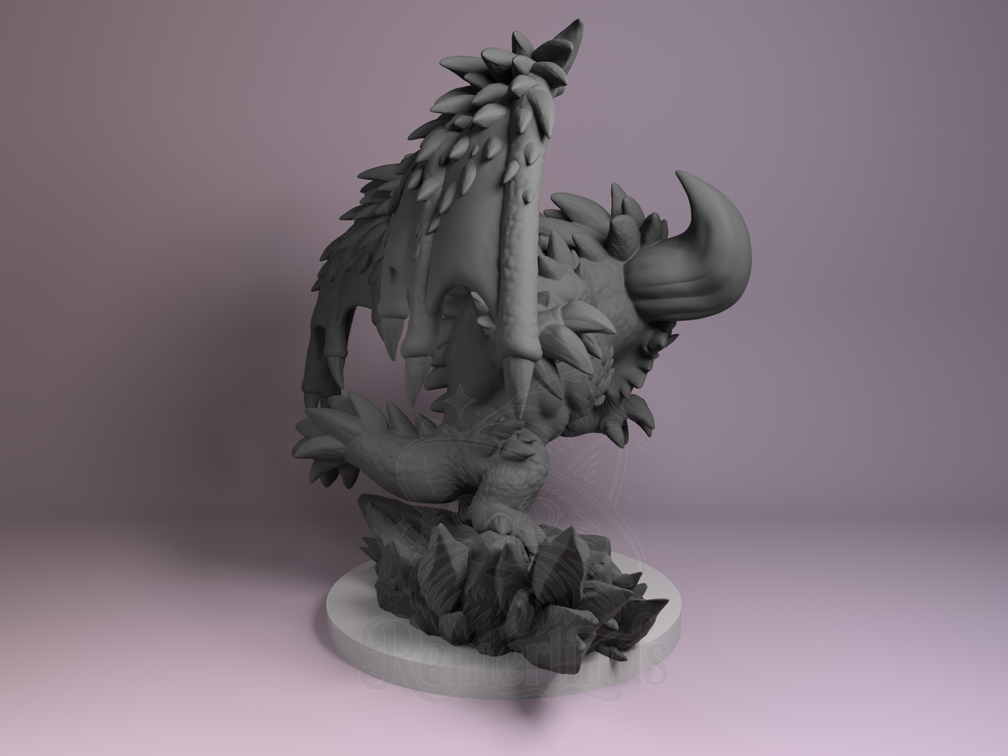Chibi – Nergigante (Chibi by Nomnom Figures) – 3D printed resin figure