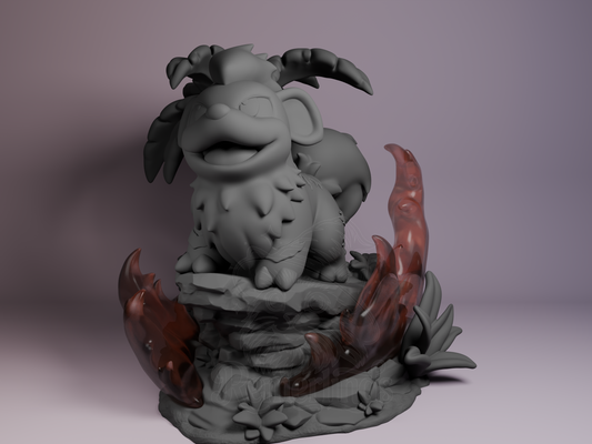 Chibi Growlithe – Pokémon (Chibi by Nomnom Figures) – 3D printed resin figure