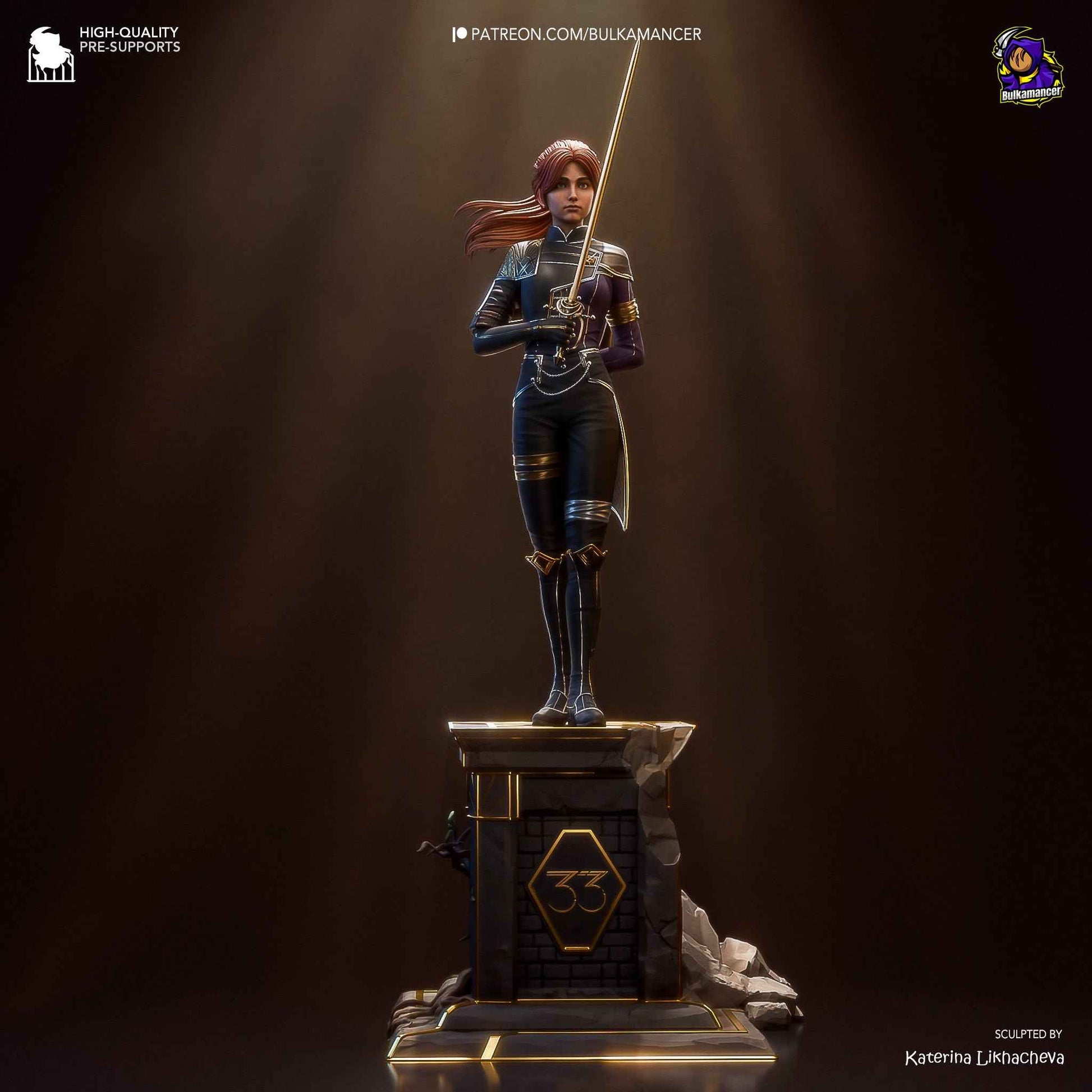 Figurine - Maelle - Expedition 33 - Bulkamancer - MTO - black/grey/white - no transparent