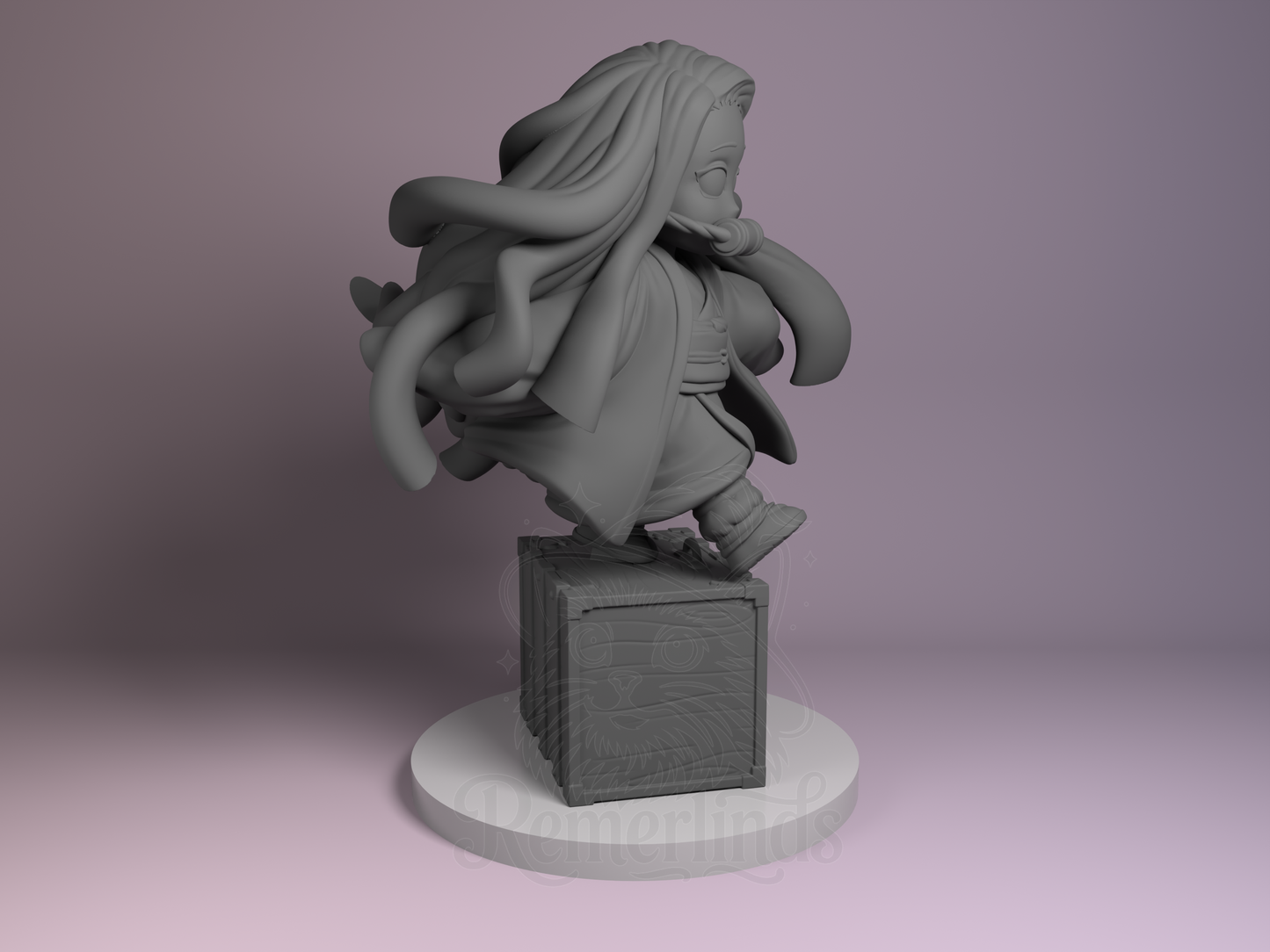 Chibi Nezuko – Demon Slayer (Chibi by Nomnom Figures) – 3D printed resin figure