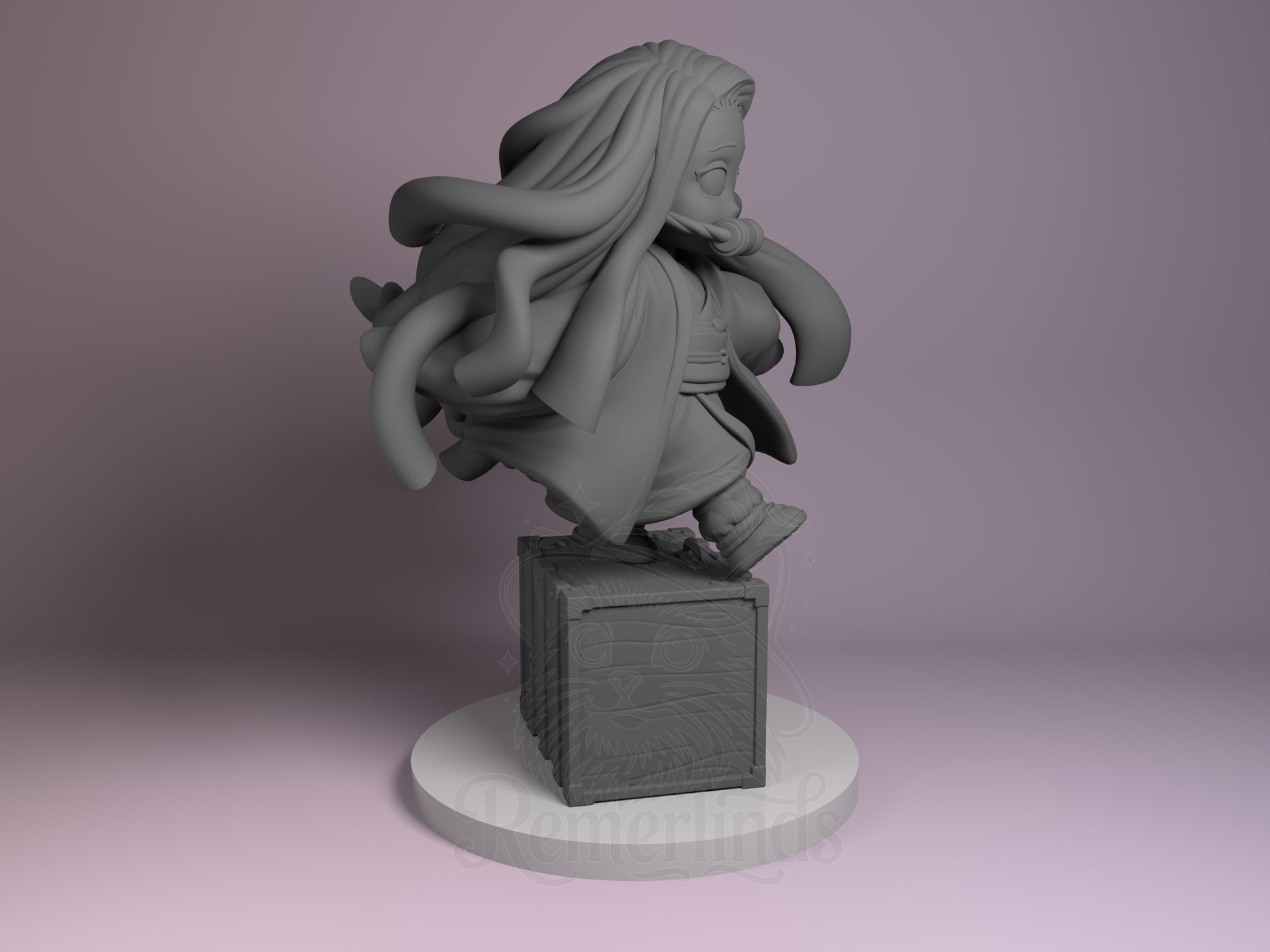 Chibi Nezuko – Demon Slayer (Chibi by Nomnom Figures) – 3D printed resin figure
