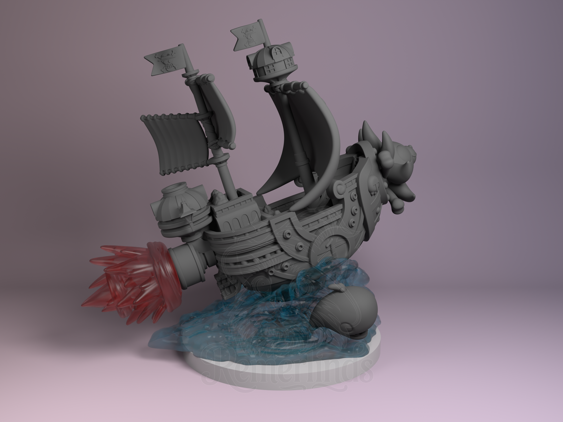 Chibi Thousand Sunny – One Piece (Chibi by Nomnom Figures) – 3D printed resin figure