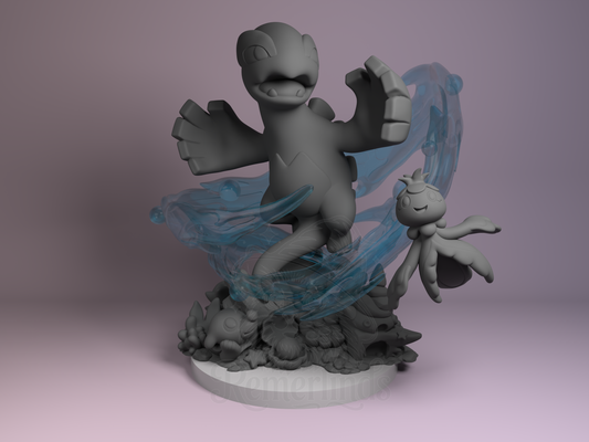 Chibi Lugia – Pokémon (Chibi by Nomnom Figures) – 3D printed resin figure