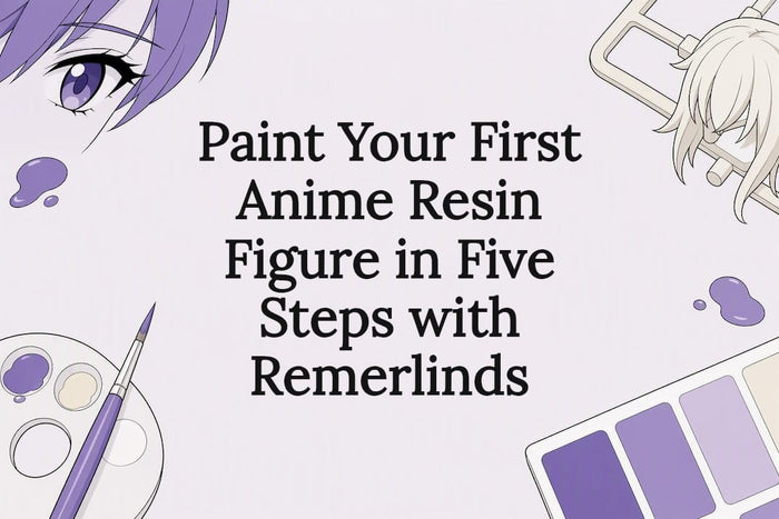Anime resin figure painting title card