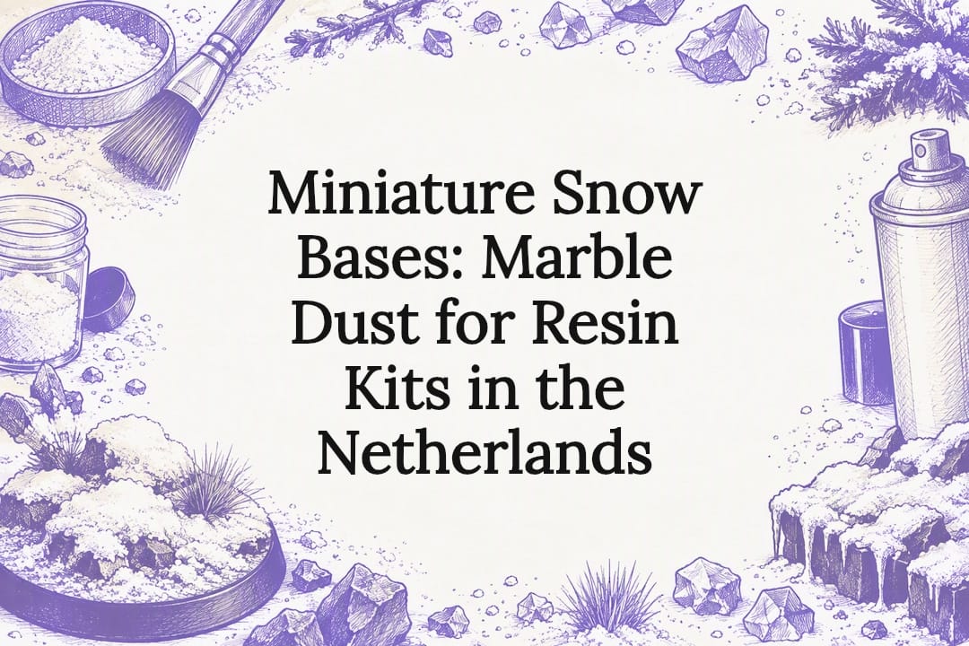 Sketch of miniature snow base materials