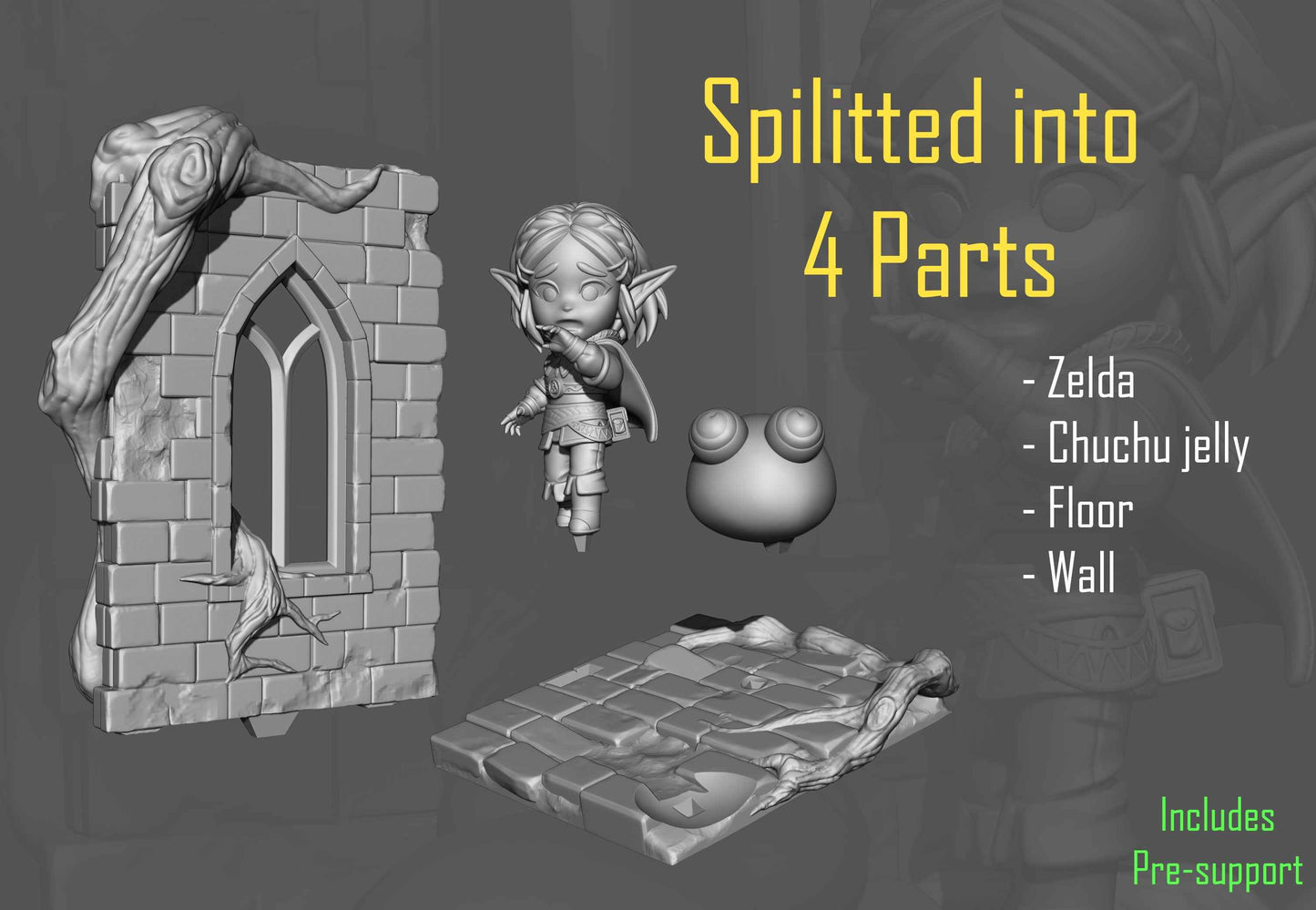 Princess Zalde – Breathe the Wilderness (Chibi by Nomnom Figures) – 3D printed resin figure